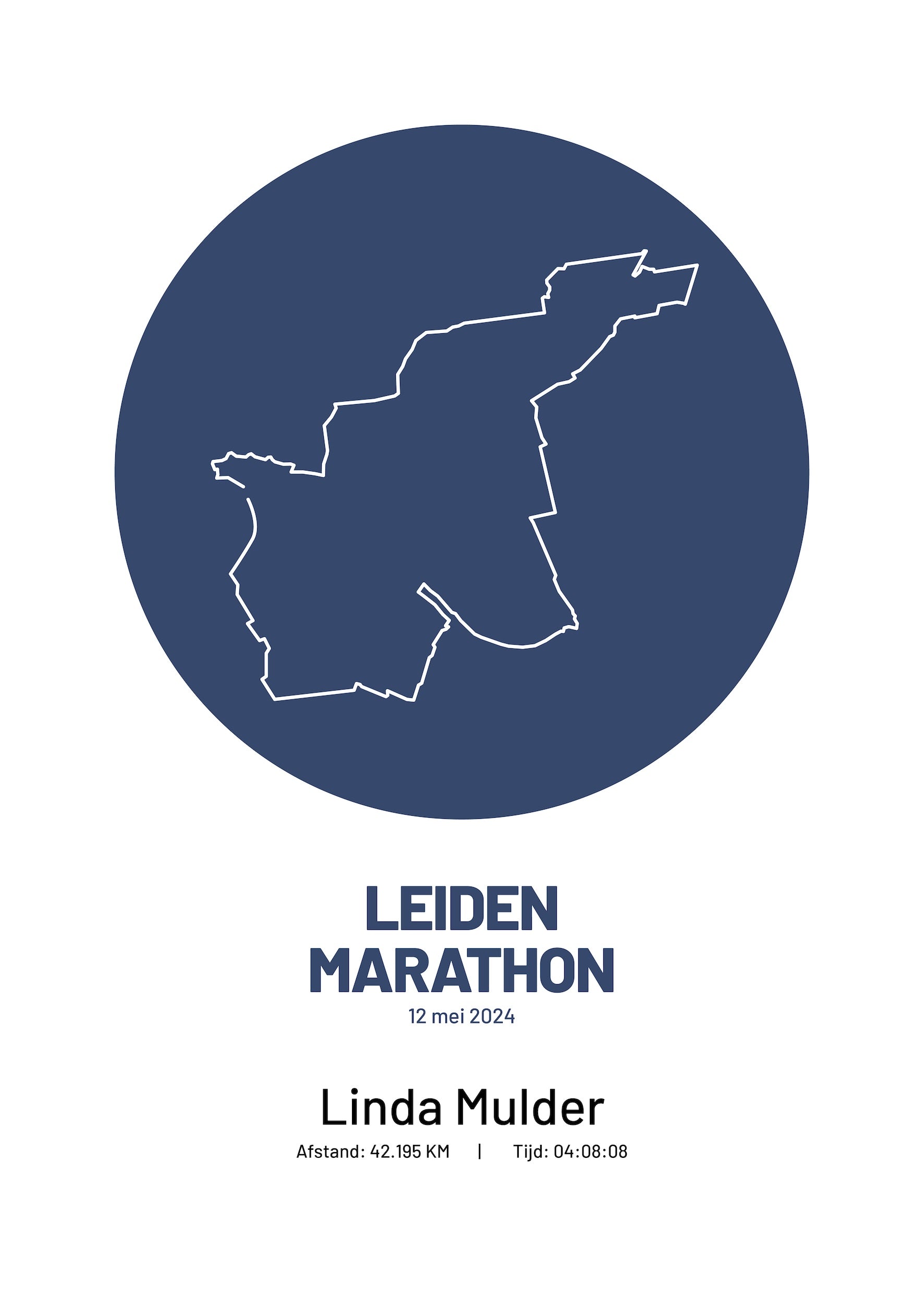 Leiden Marathon - Simply Stylish - Poster