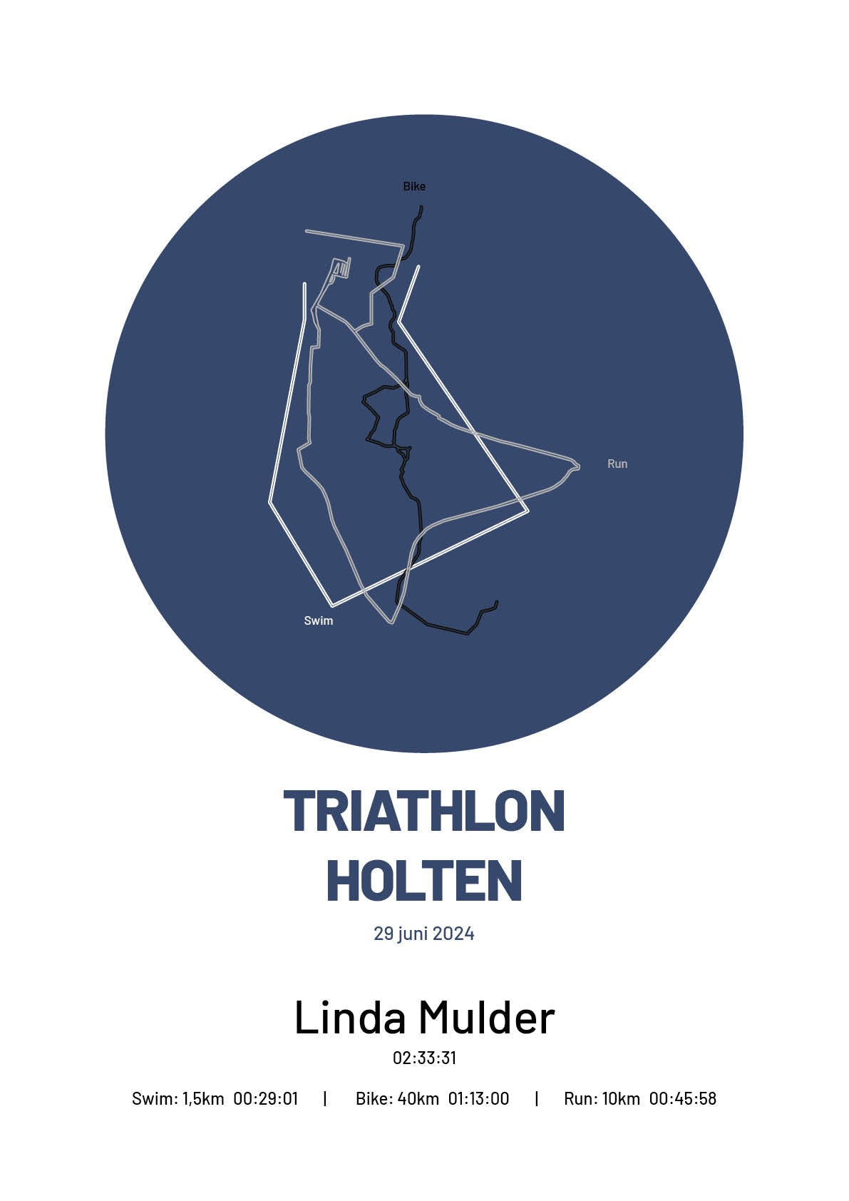 Triathlon Holten - Simply Stylish - Poster