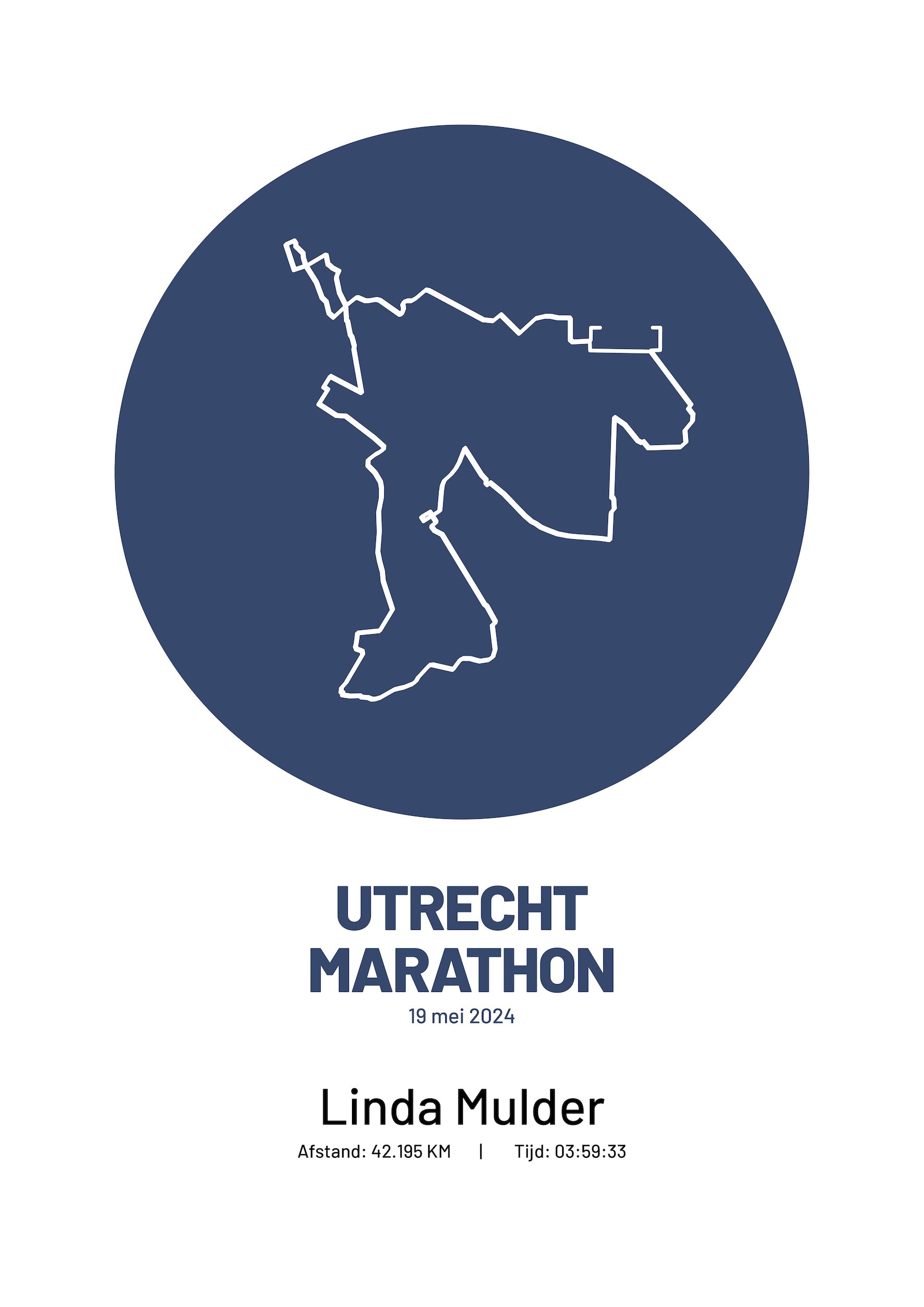Utrecht Marathon 2024 - Simply Stylish - Poster