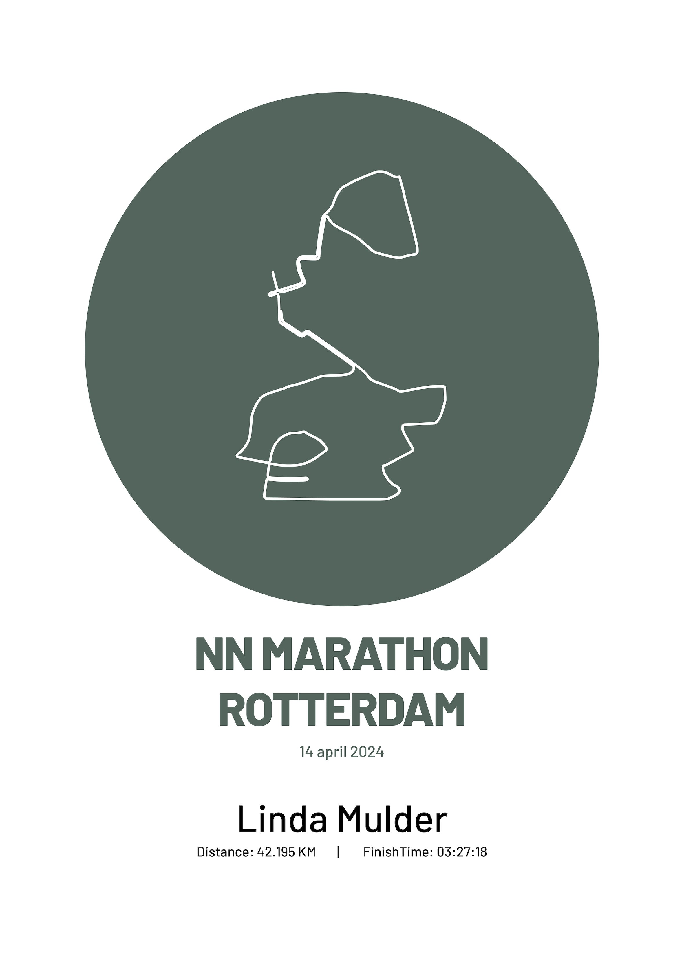 Marathon Rotterdam 2024 - Simply Stylish - Poster