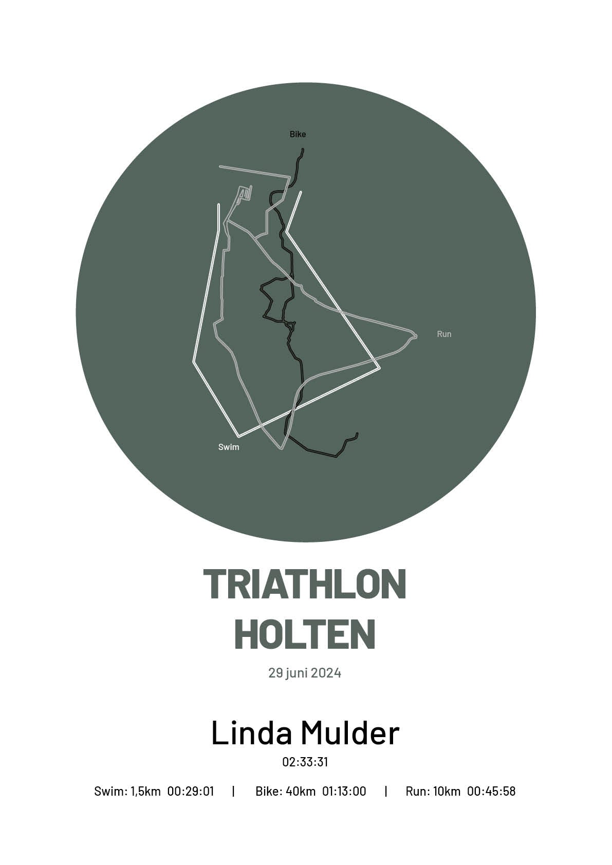 Triathlon Holten - Simply Stylish - Poster