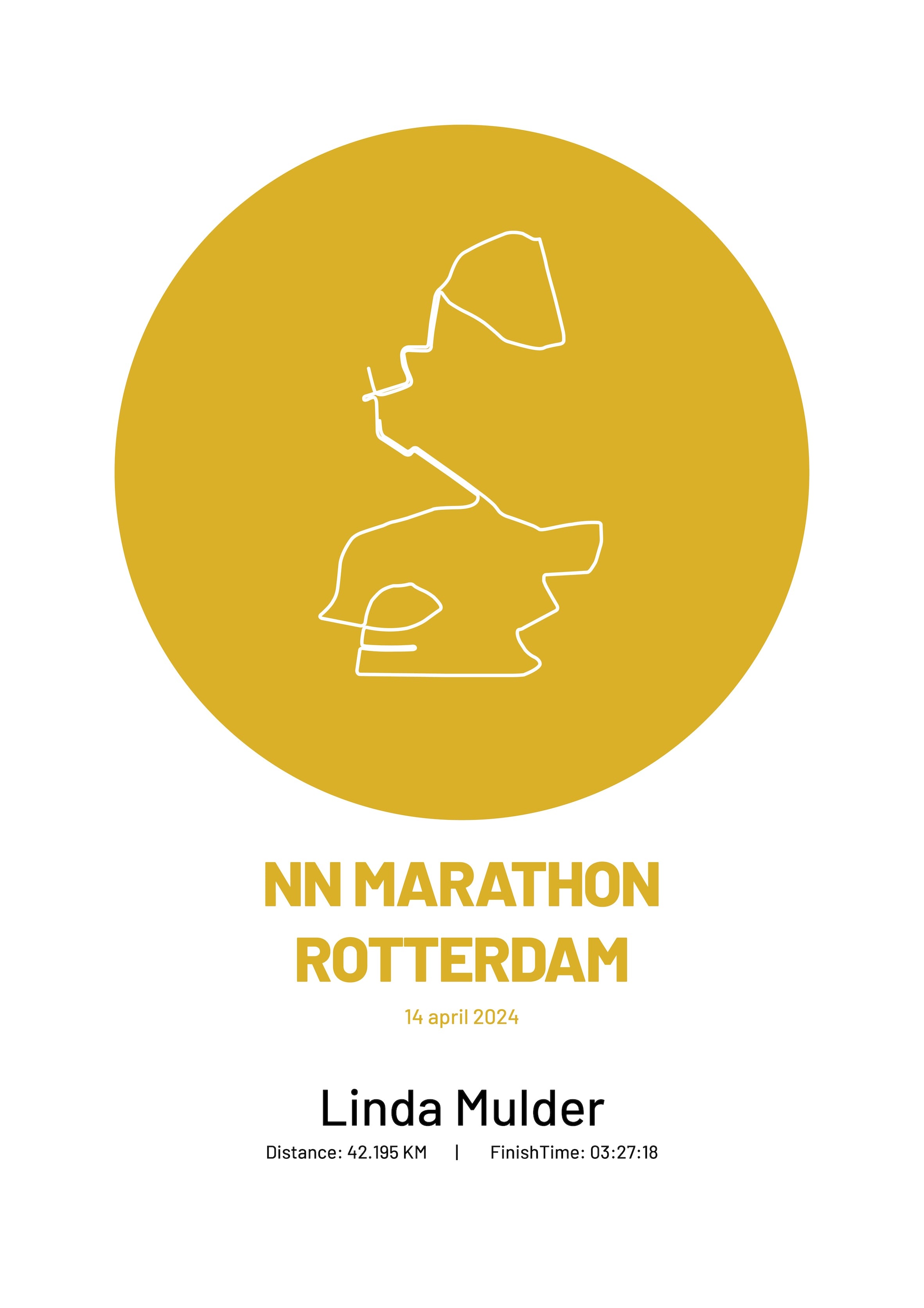 Marathon Rotterdam 2024 - Simply Stylish - Poster
