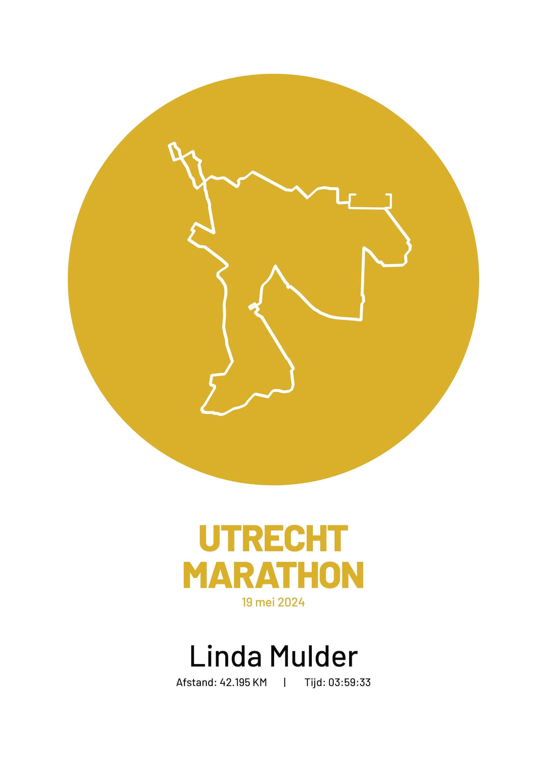 Utrecht Marathon 2024 - Simply Stylish - Poster