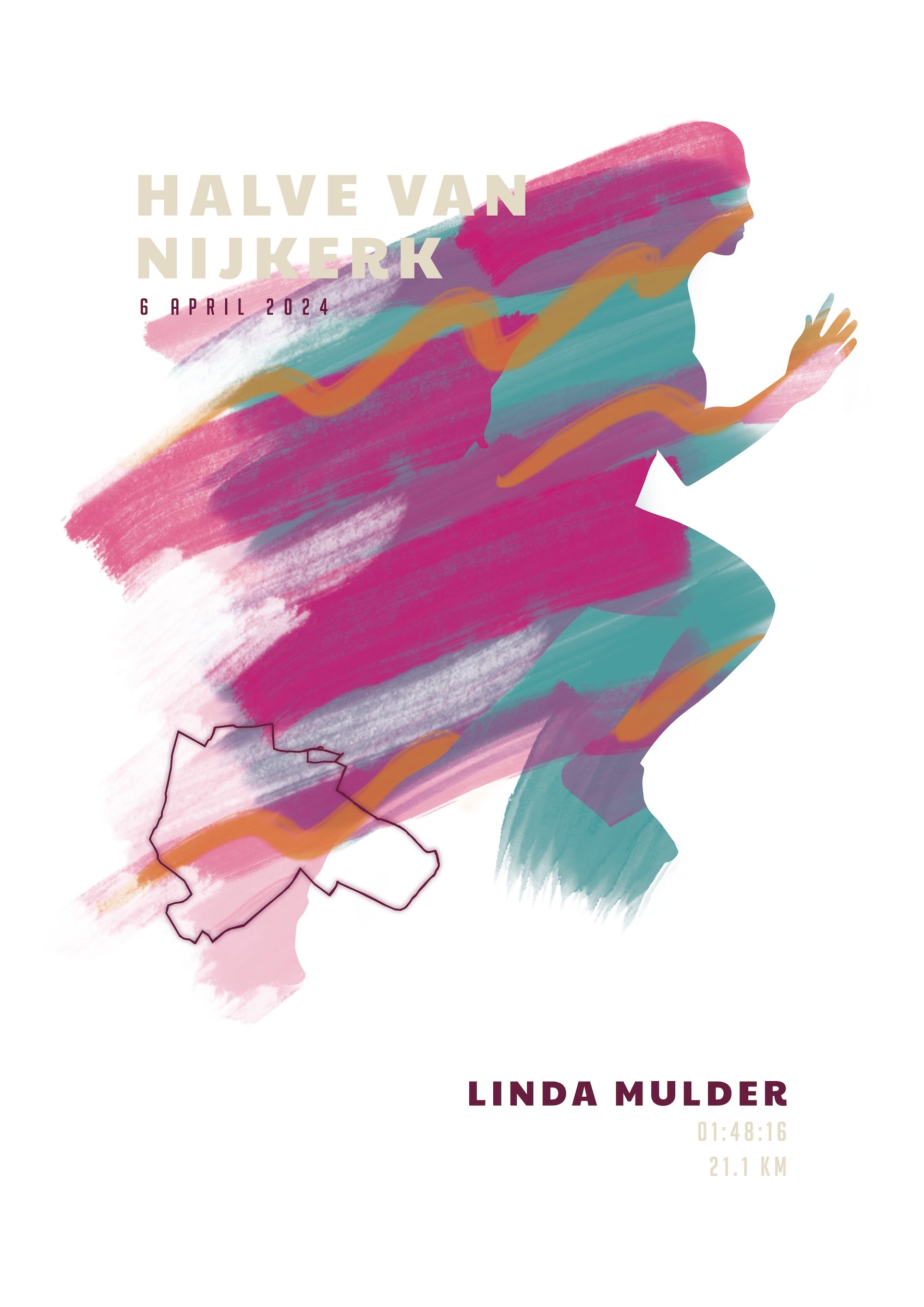 Halve van Nijkerk 2024 - Sportive Art - Poster