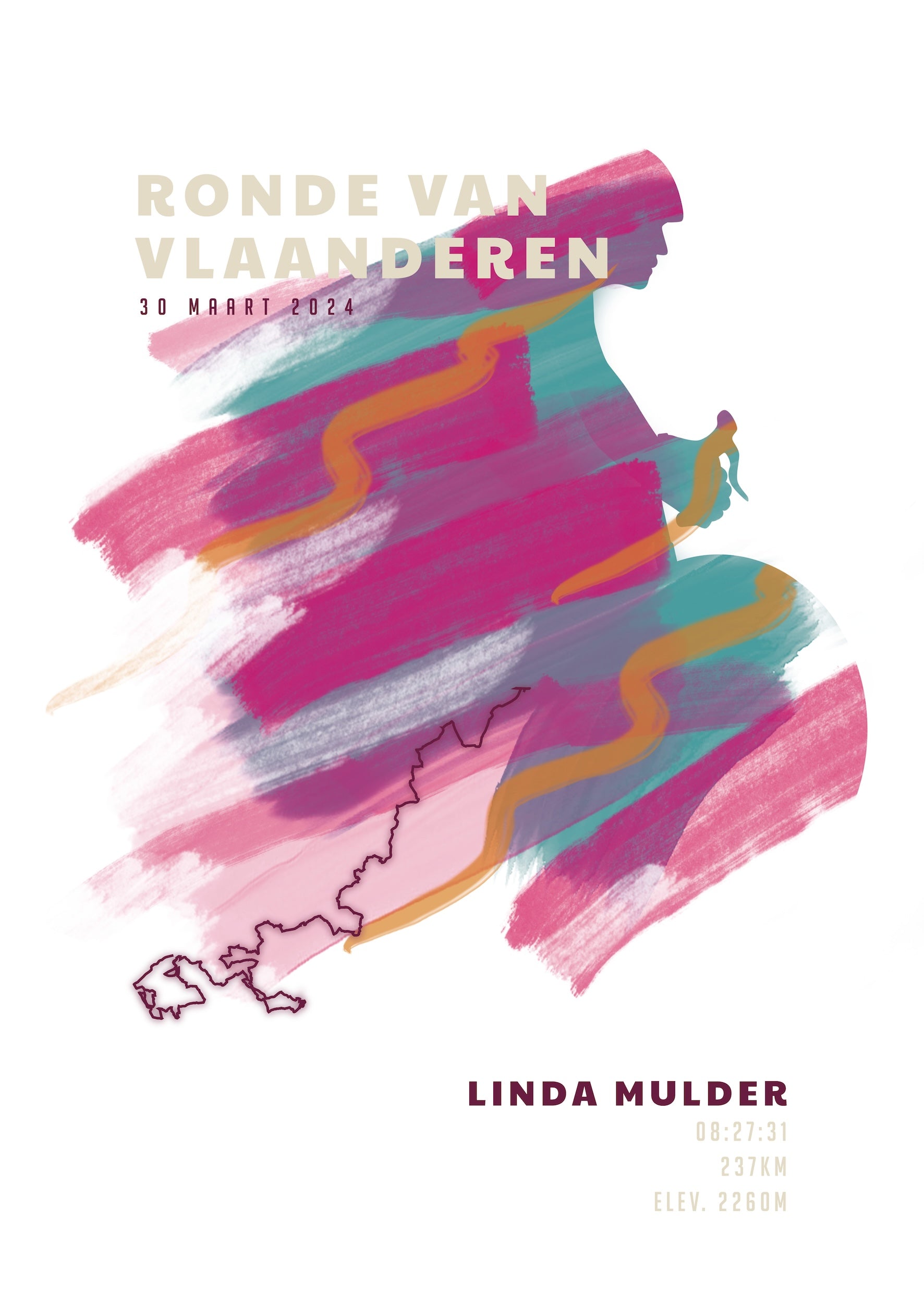 Ronde van Vlaanderen 2024 - Sportive Art - Poster