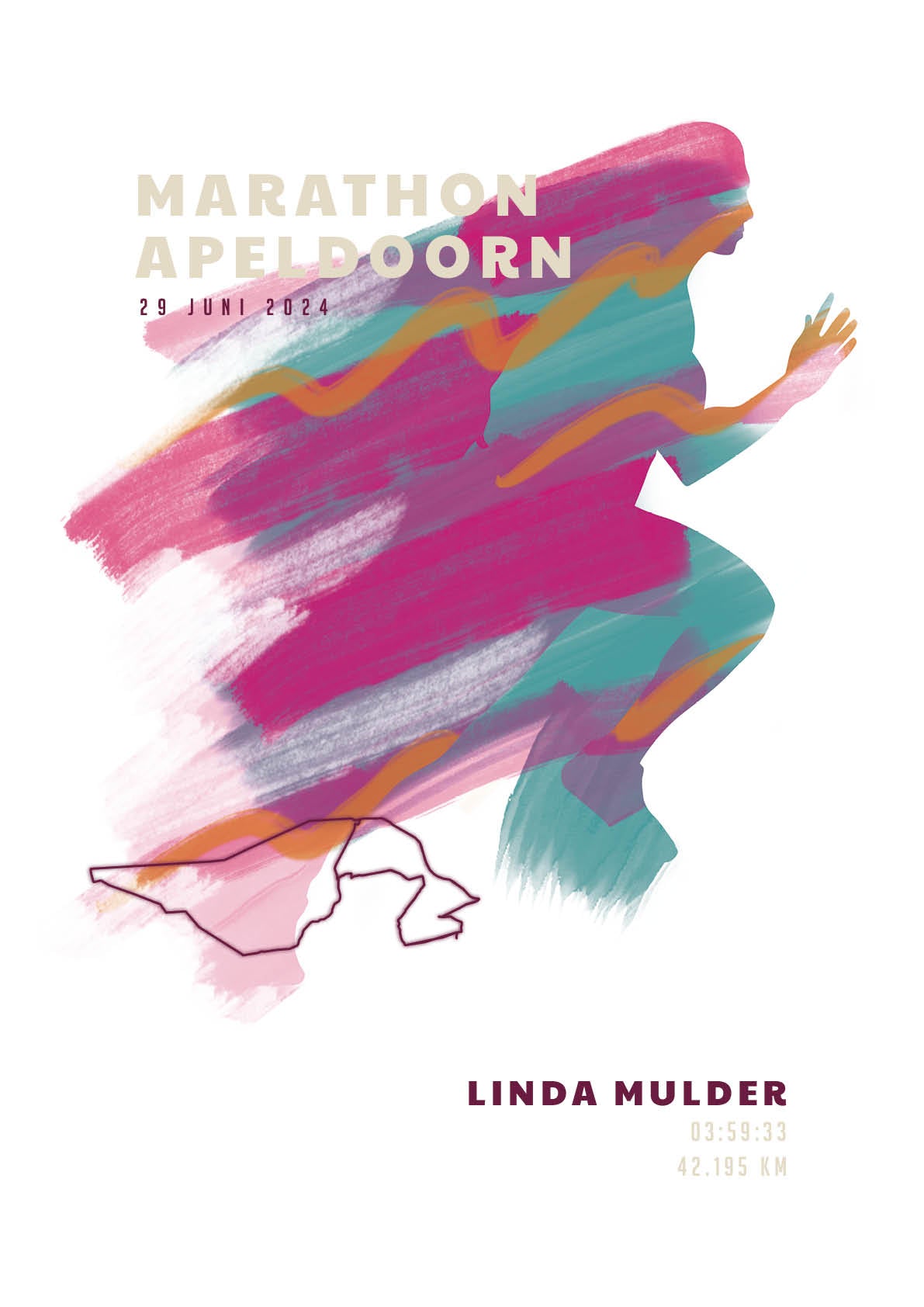 Marathon Apeldoorn - Sportive Art - Poster