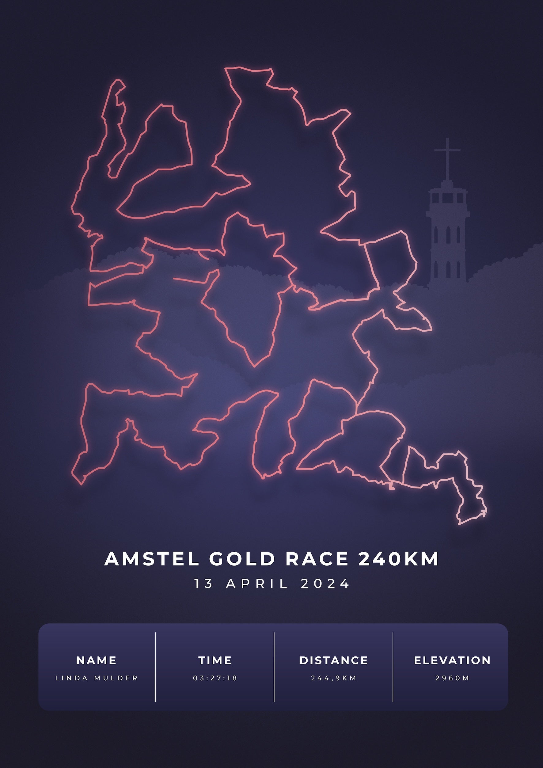 Amstel Gold Race 2024 - Stylish Landmark - Poster