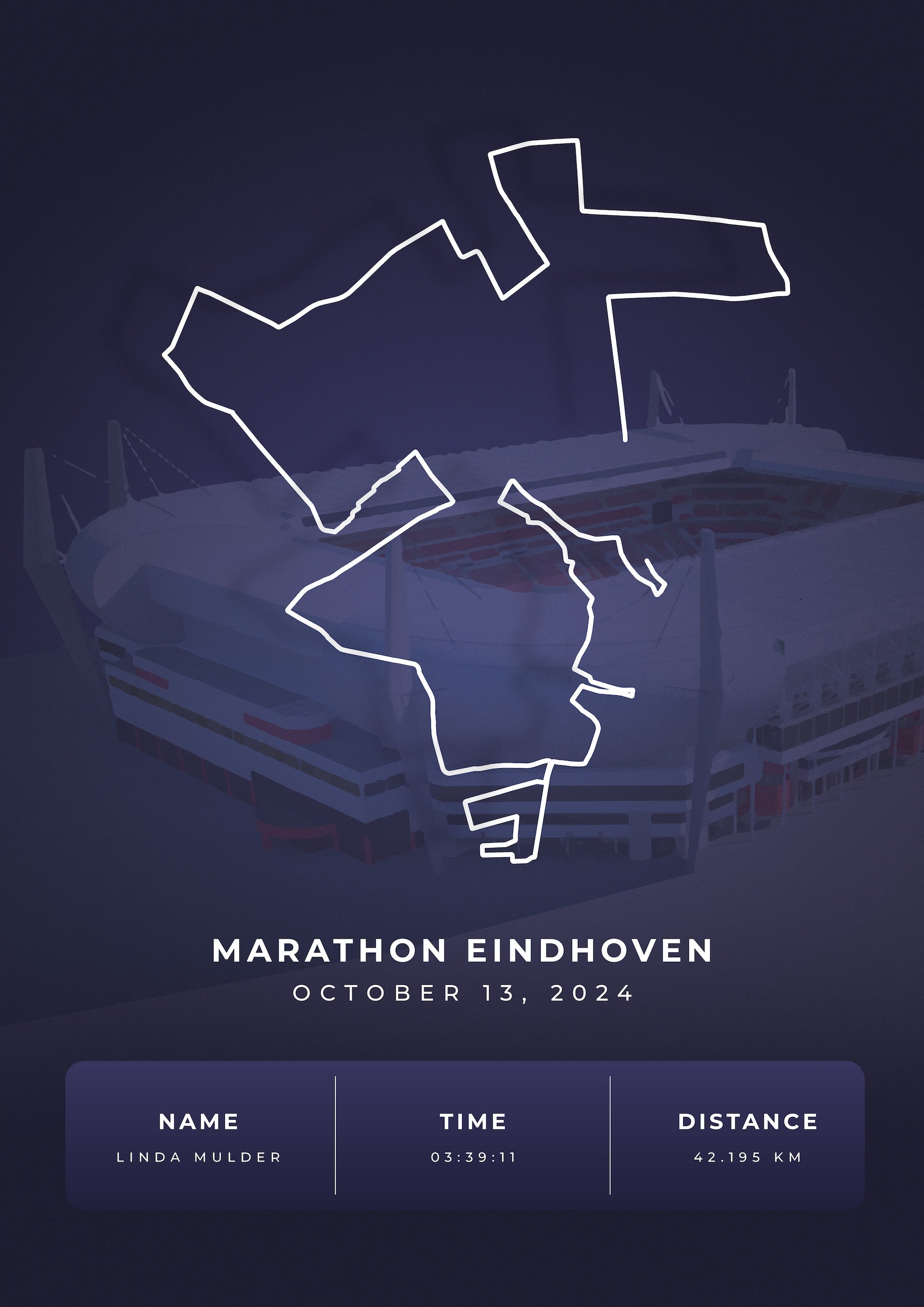 Marathon Eindhoven I Stylish Landmark I Poster