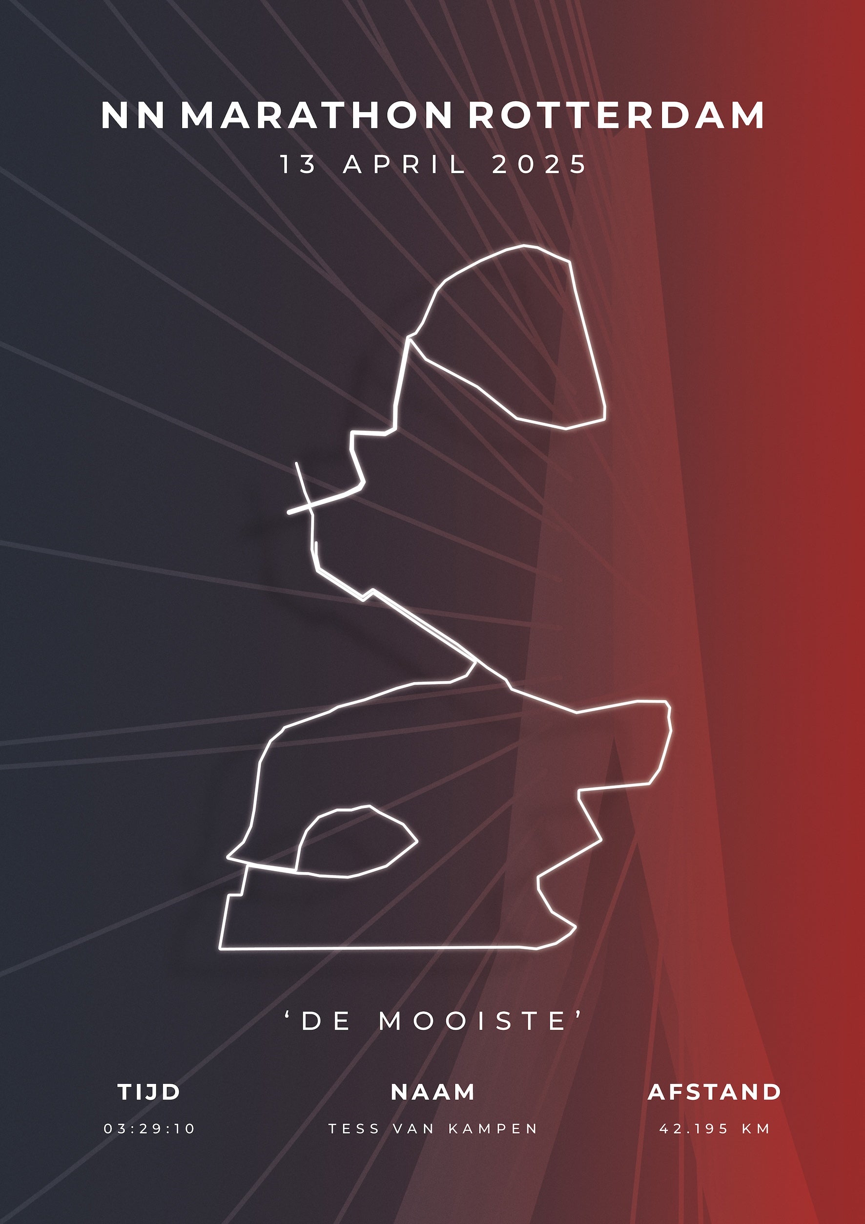 Marathon Rotterdam 2025 I Stylish Landmark I Poster