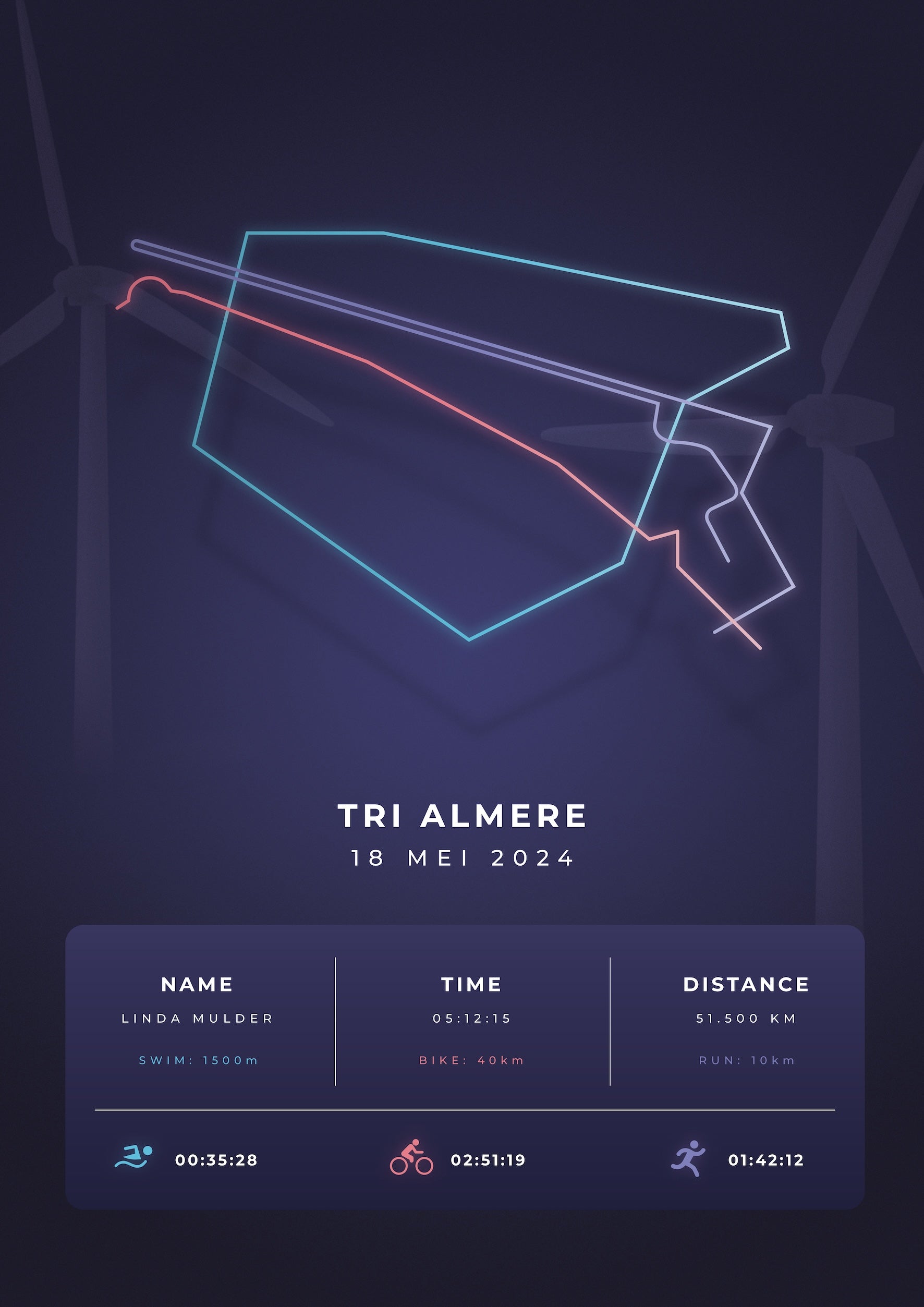 Tri Almere 2024 - Stylish Landmark - Poster