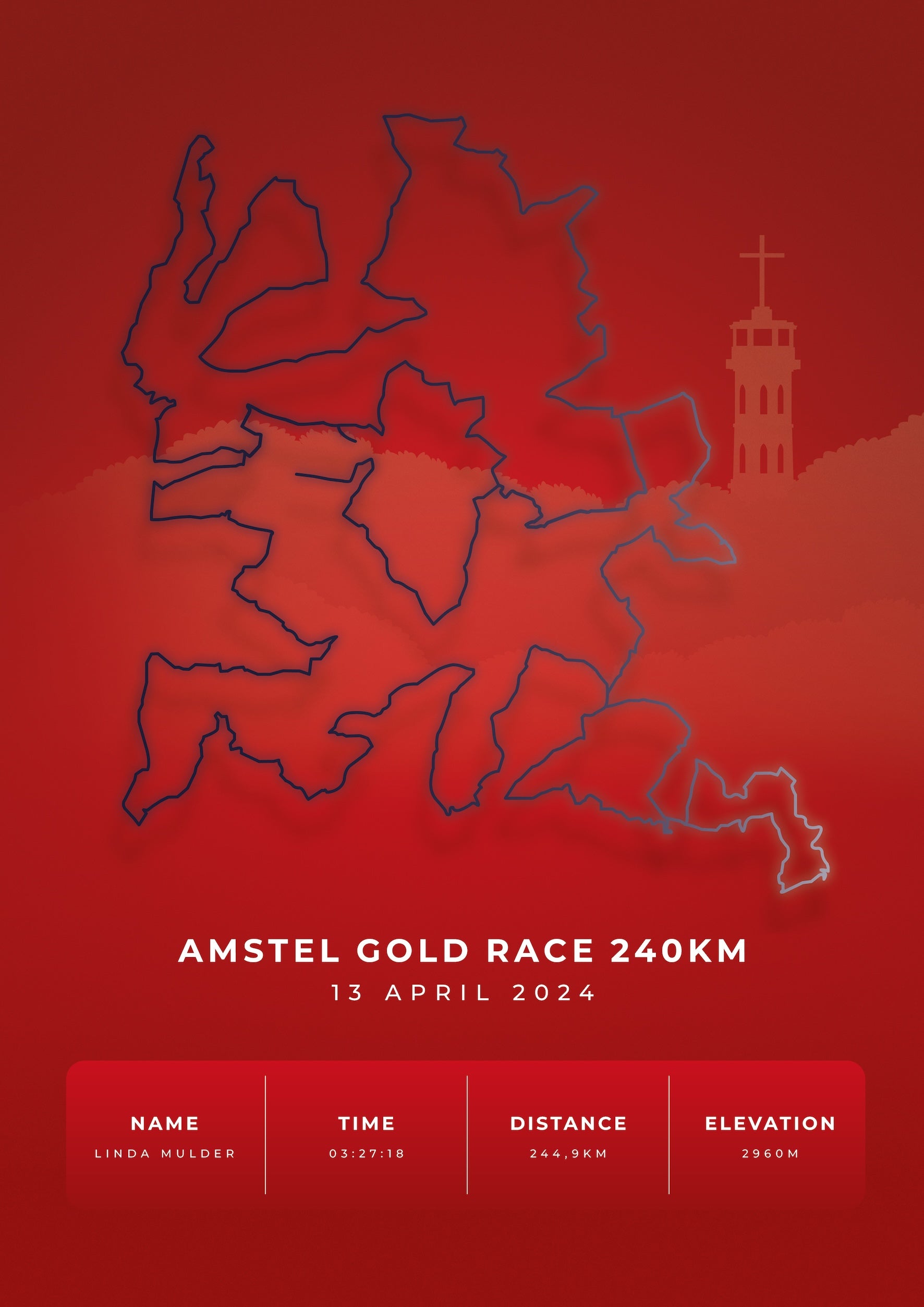 Amstel Gold Race 2024 - Stylish Landmark - Poster