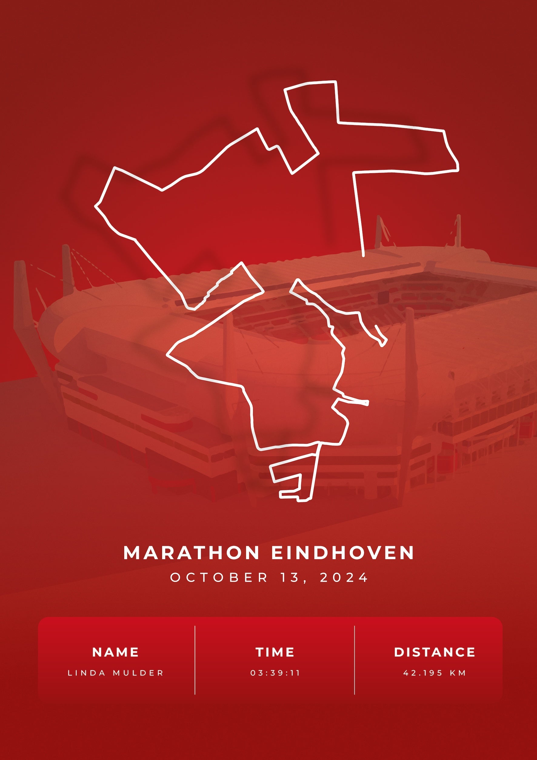 Marathon Eindhoven I Stylish Landmark I Poster