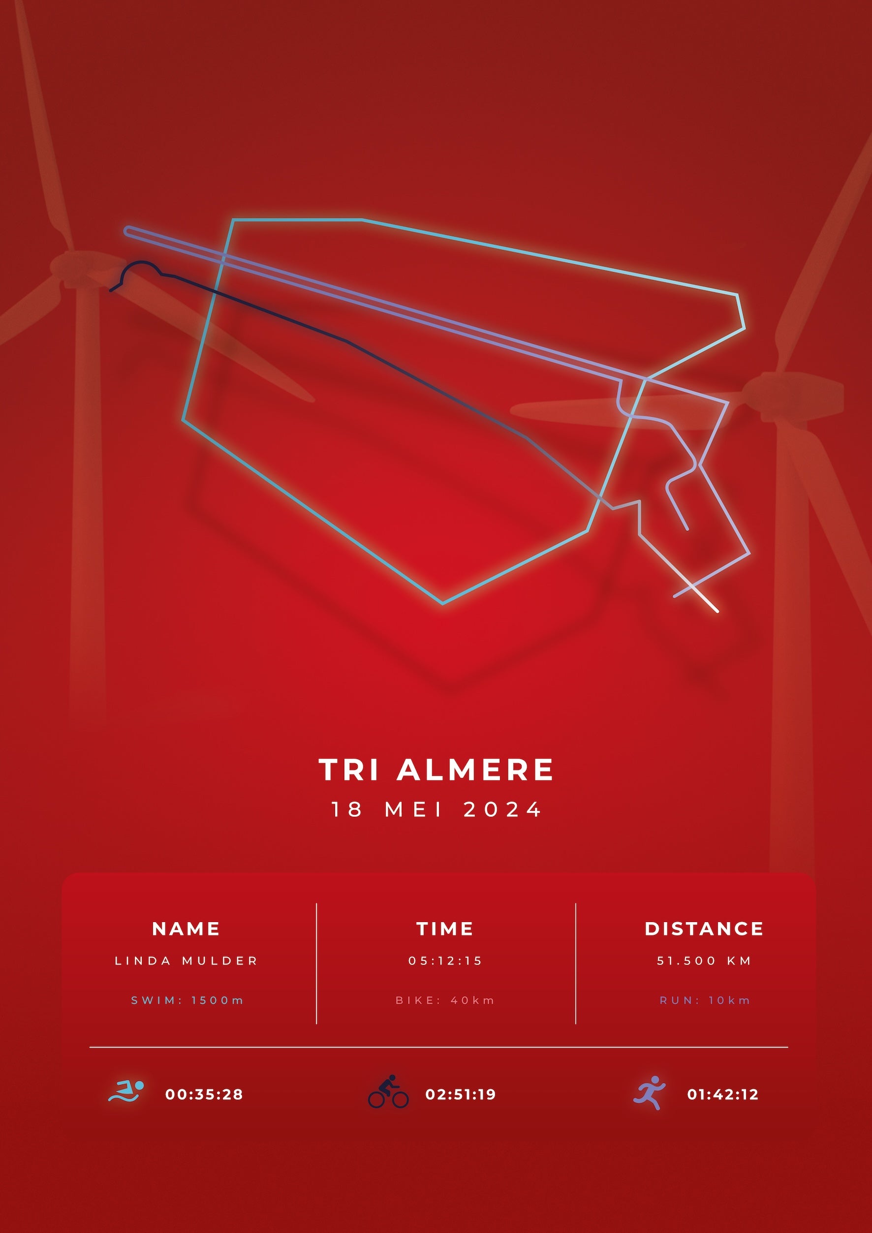 Tri Almere 2024 - Stylish Landmark - Poster