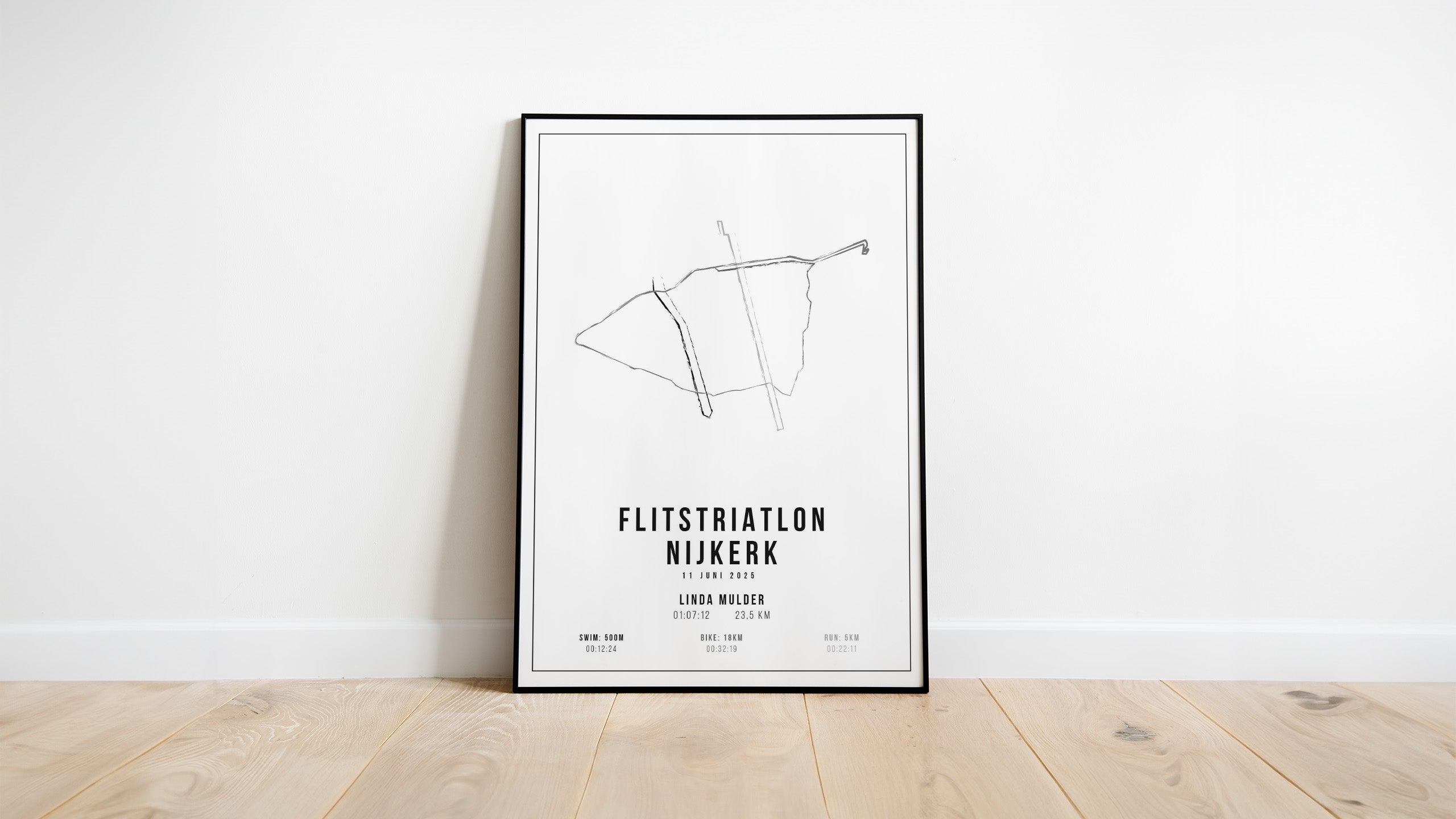 Flitstriatlon Nijkerk 2025 I Handmade Drawing I Poster