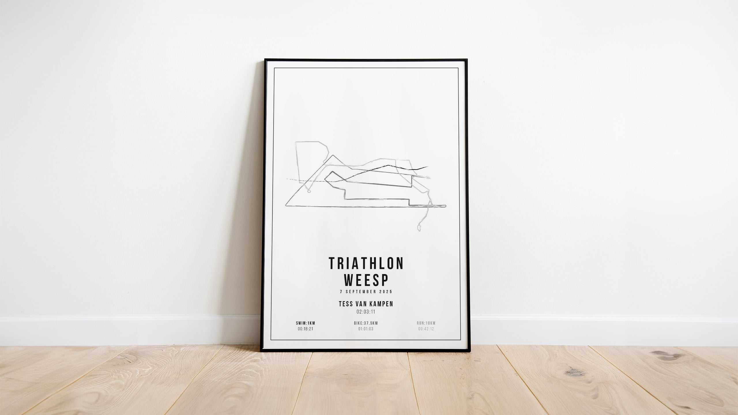 Triathlon Weesp 2025 I Handmade Drawing I Poster