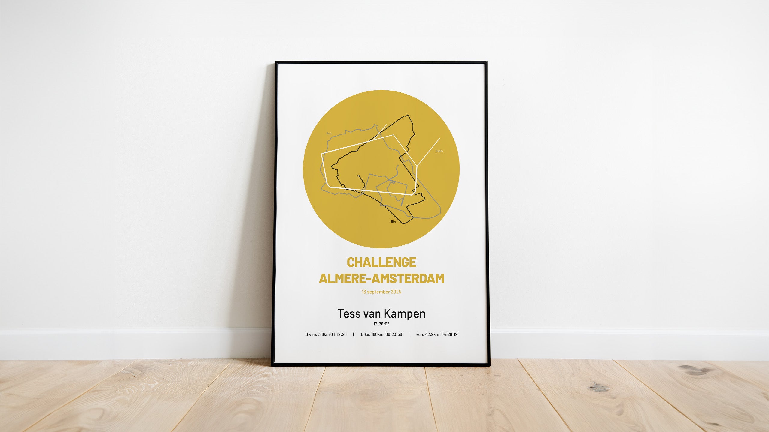 Poster met naam I Challenge Almere-Amsterdam 2025 I Simply Stylish