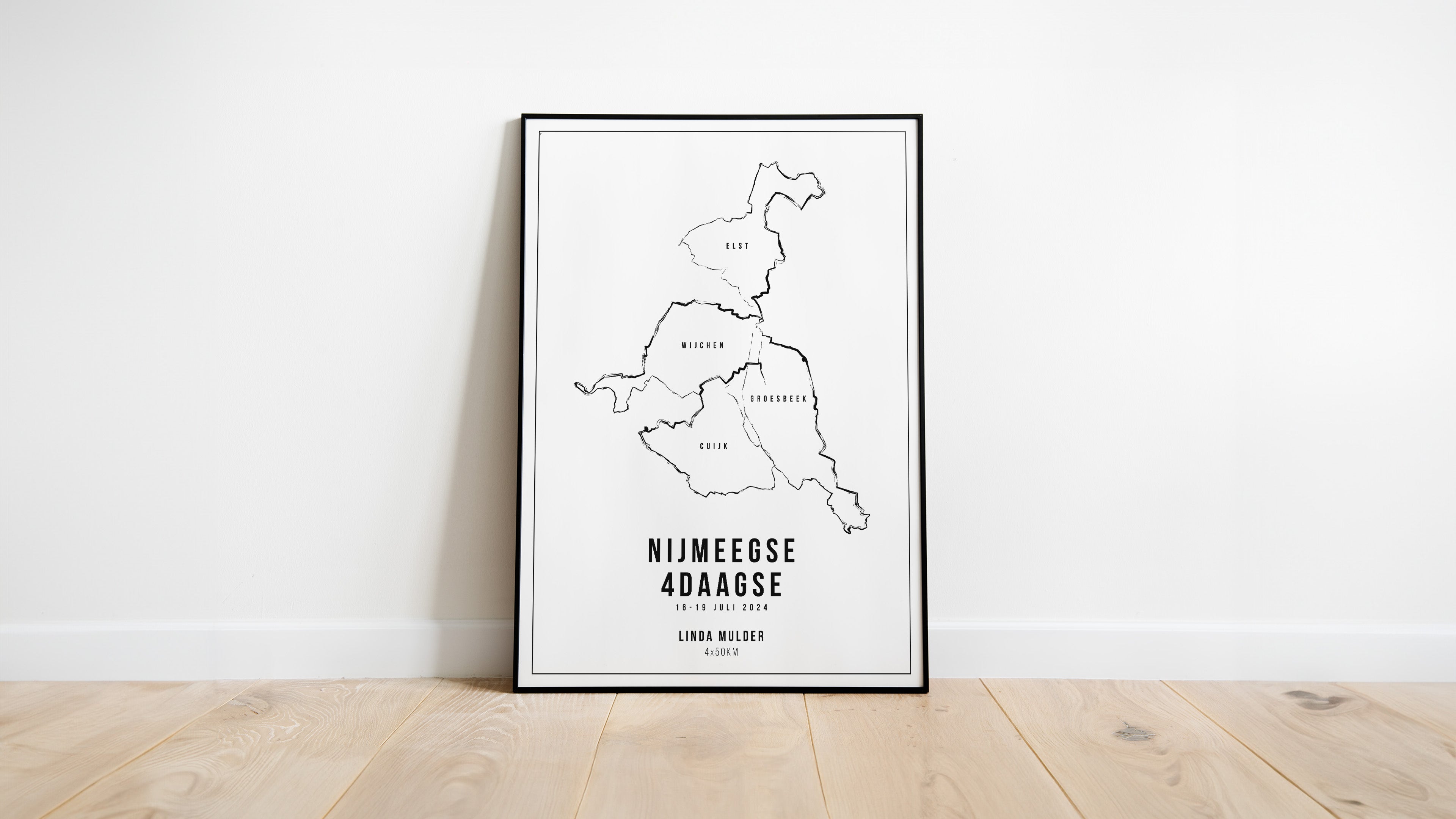 2024 Nijmeegse 4Daagse poster met naam! (4 afstanden)