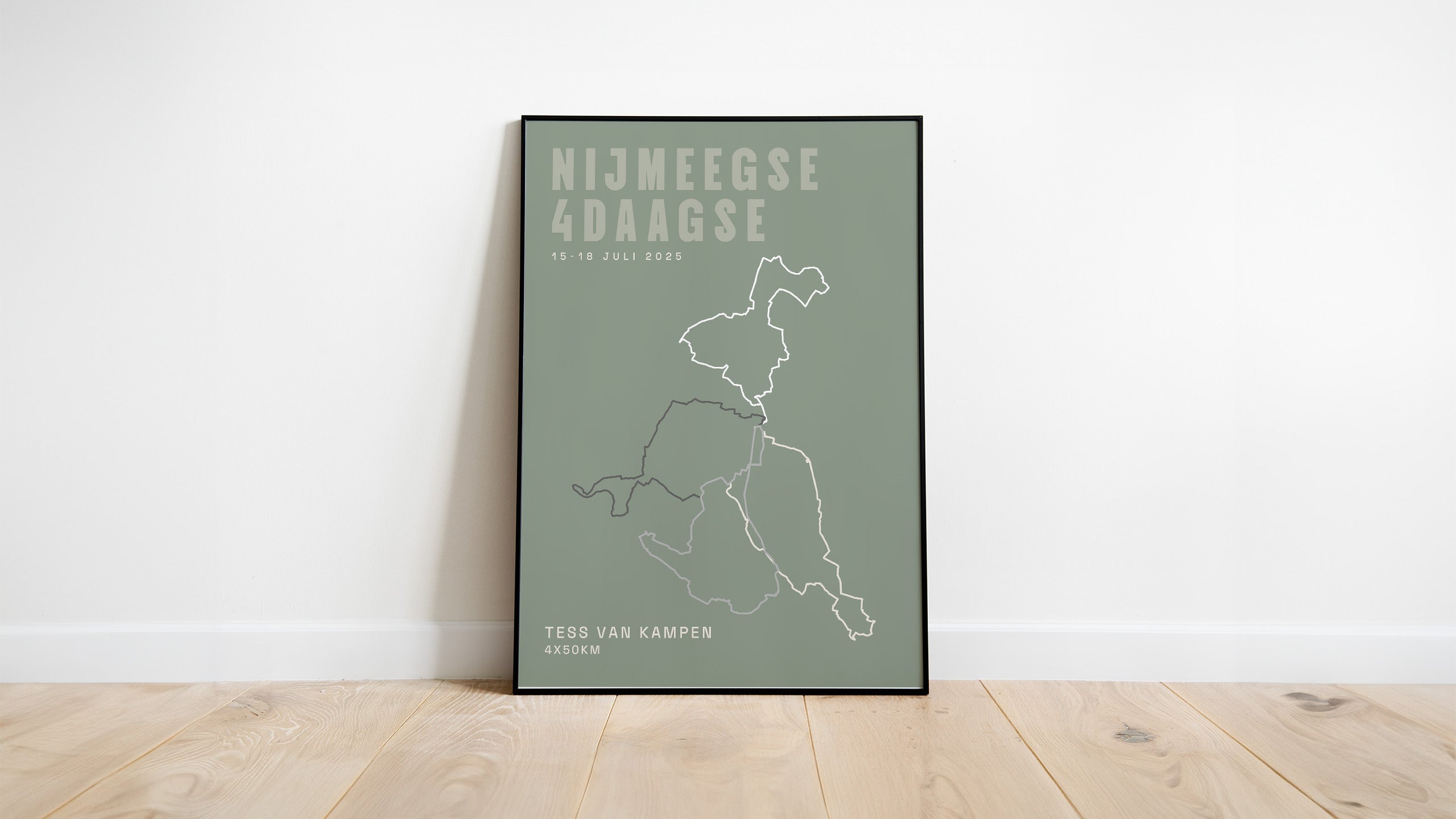 2025 Nijmeegse 4Daagse poster met naam! (4 afstanden)