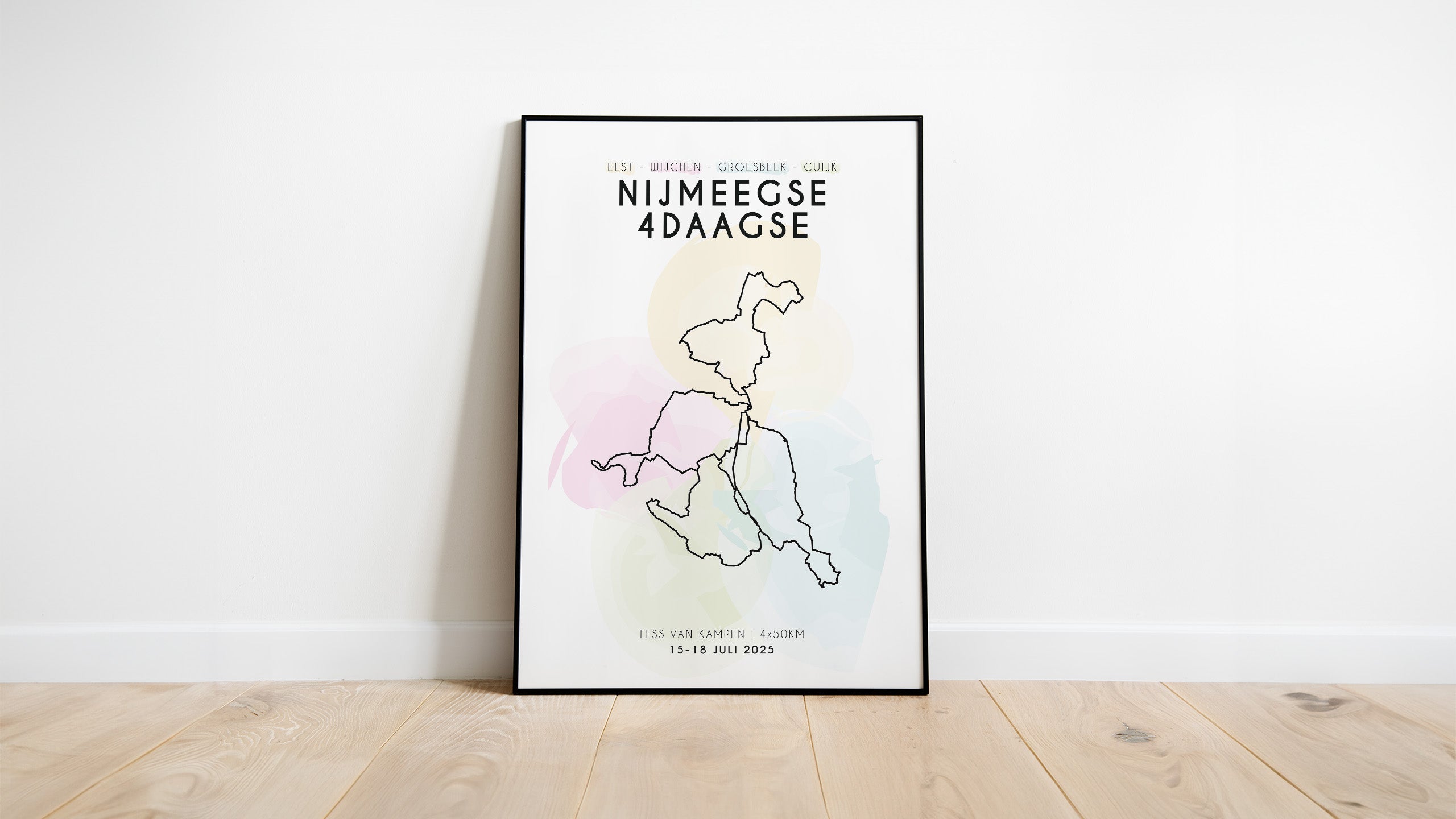 2025 Nijmeegse 4Daagse poster met naam! (4 afstanden)