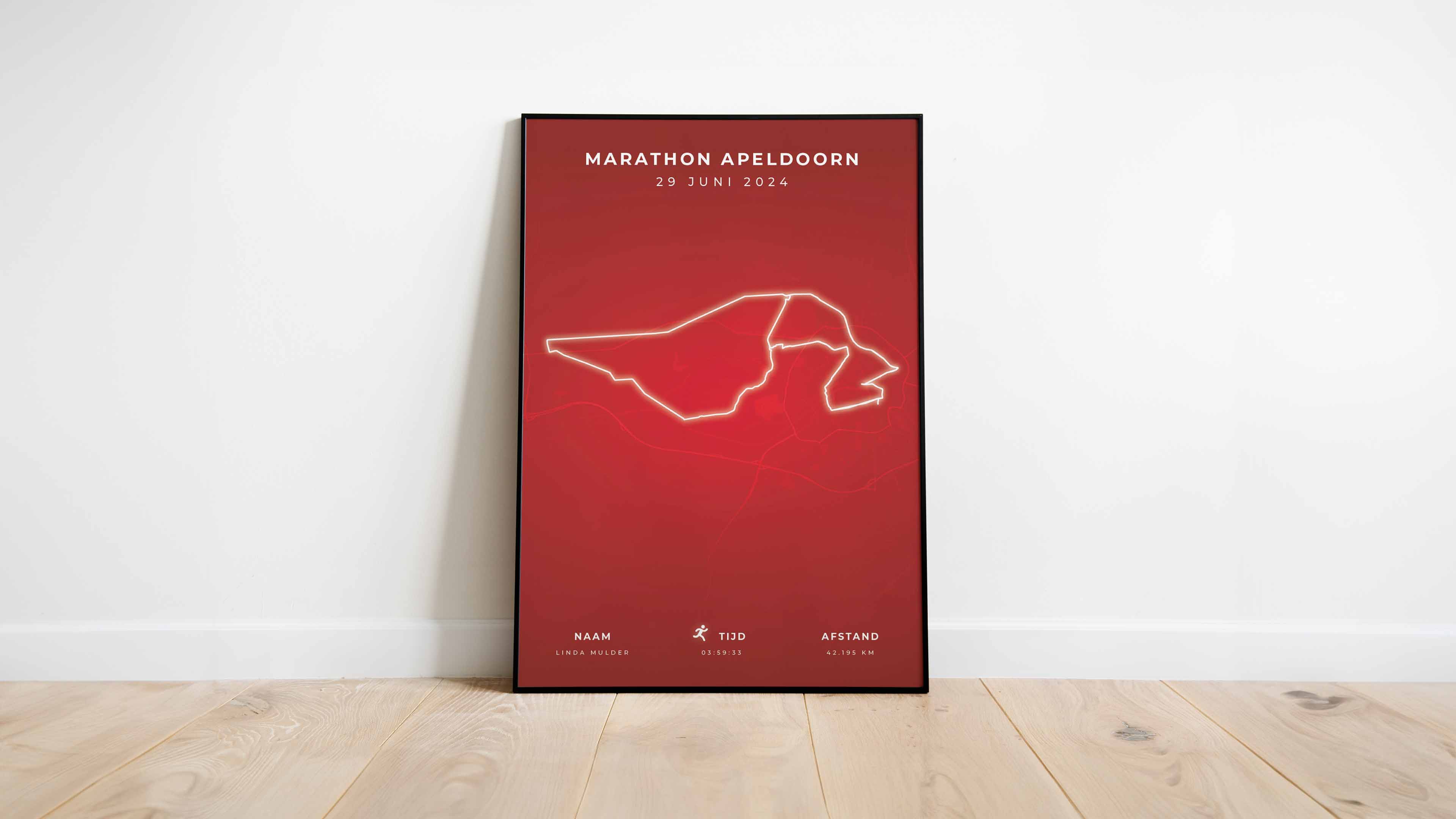 Marathon Apeldoorn - Modern Citymap - Poster