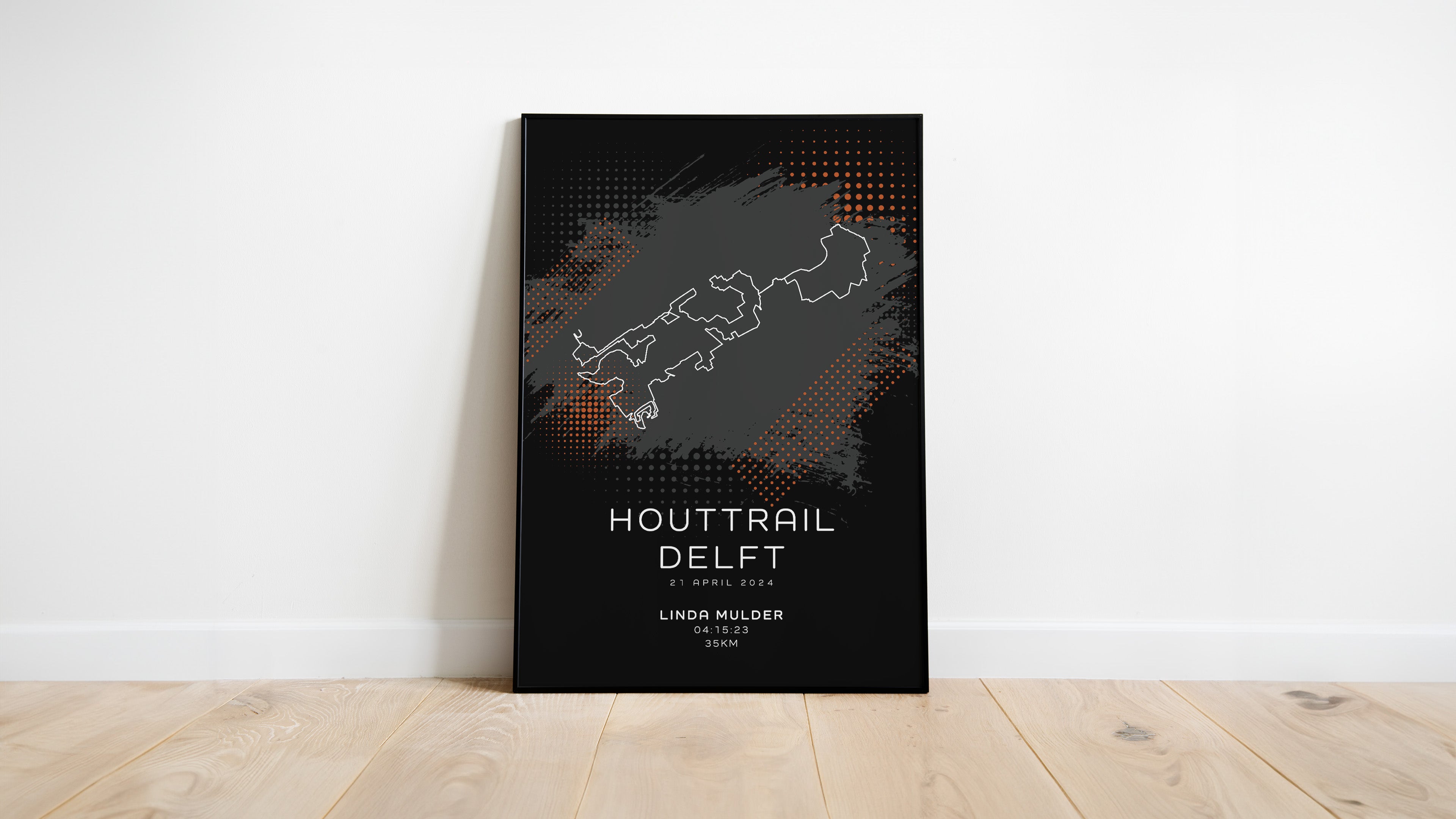 Houttrail Delft - Modern Dark - Poster