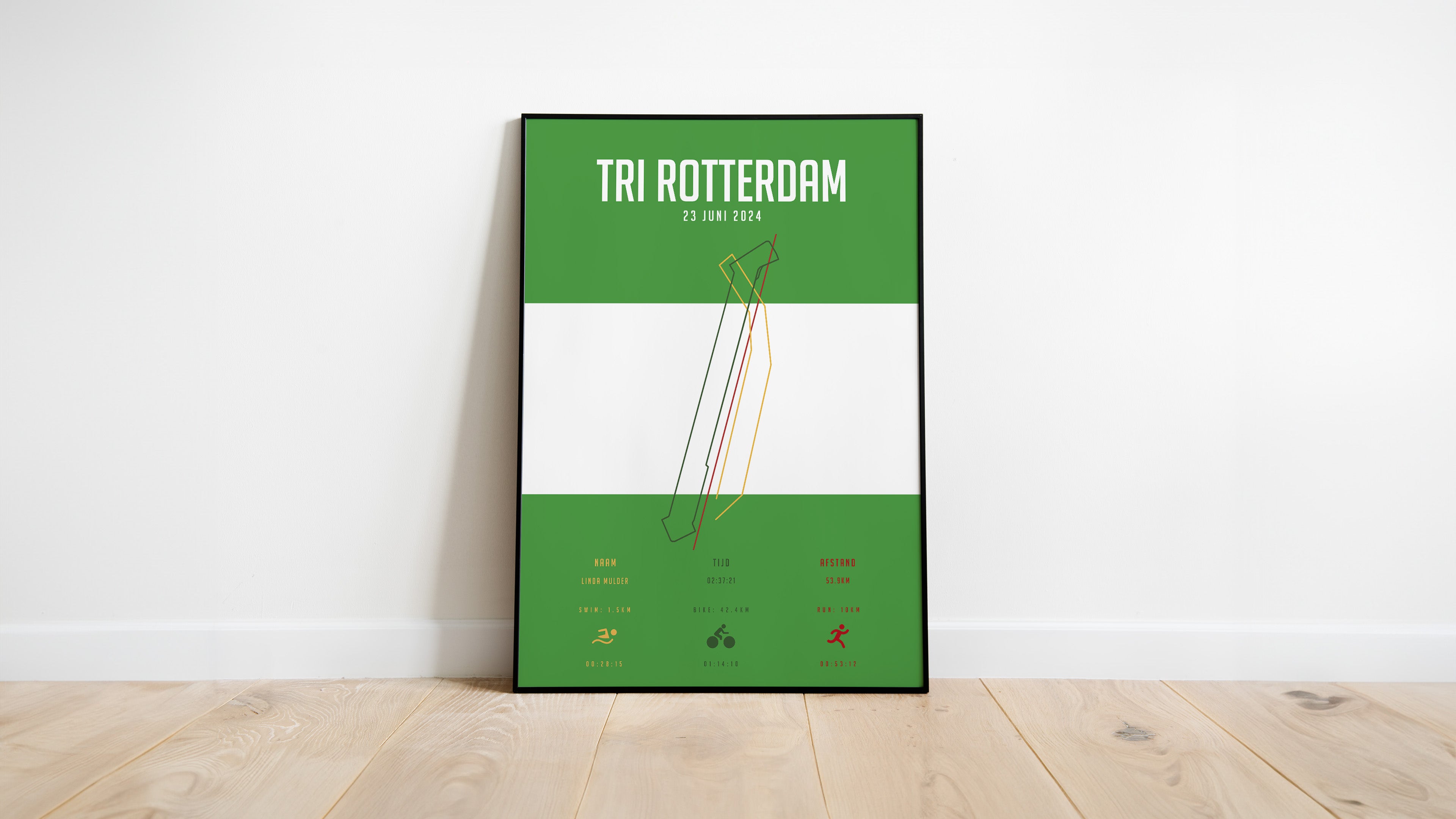Tri Rotterdam - City Flag - Poster