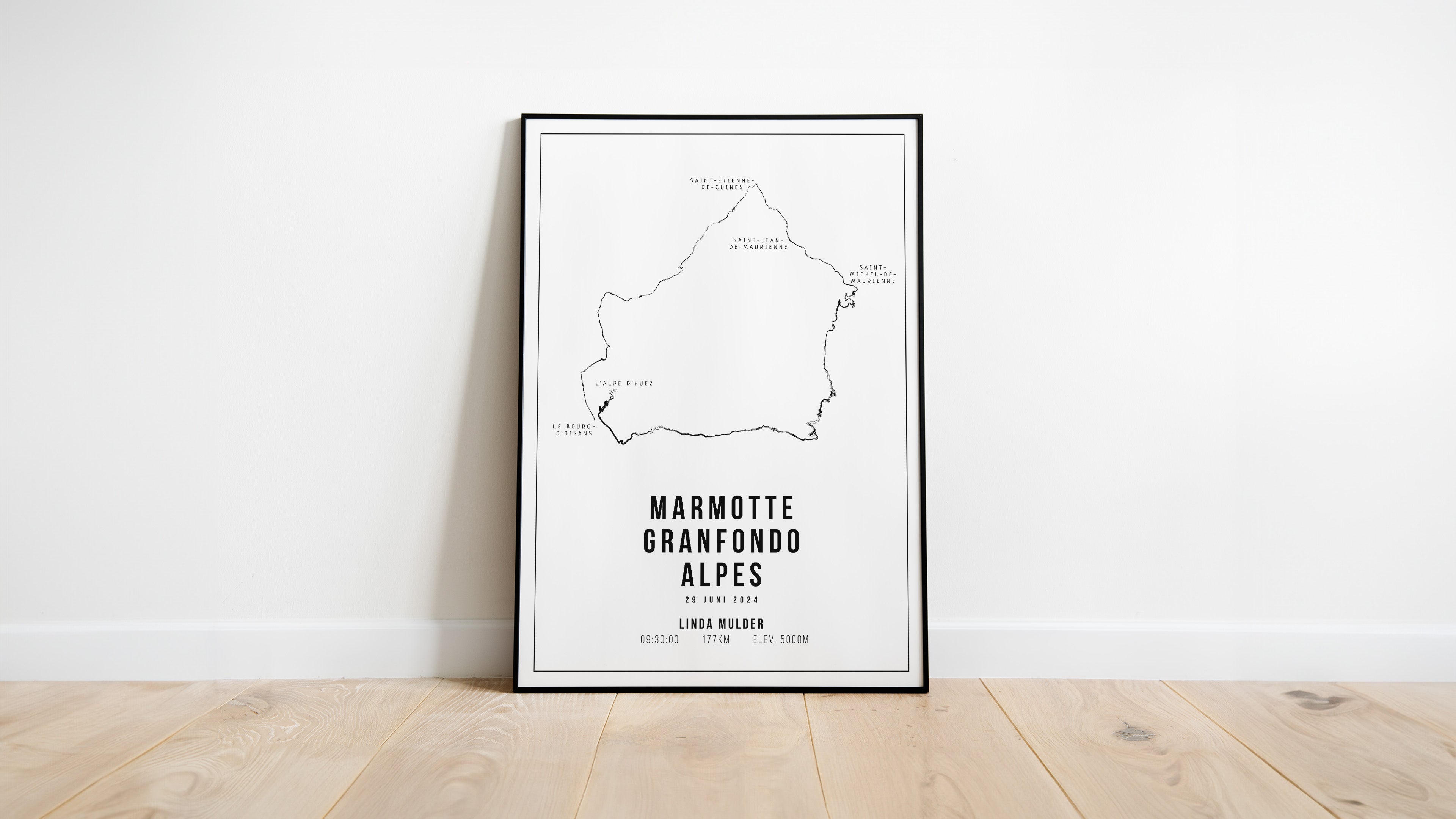 Marmotte Granfondo Alpes - Handmade Drawing - Poster