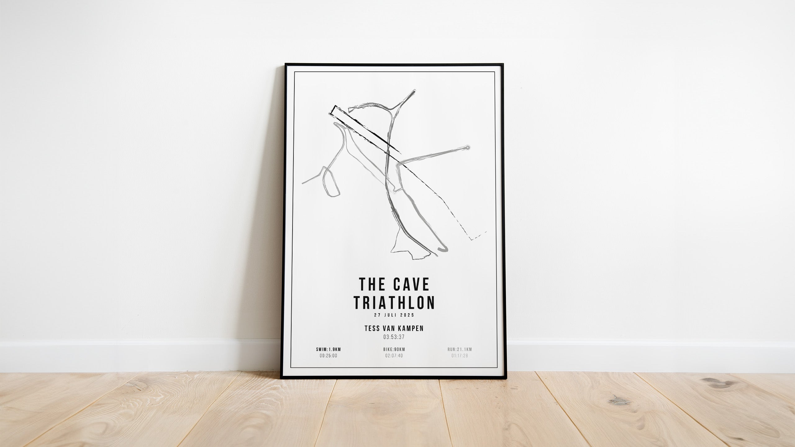 Cave Triathlon 2025 I Handmade Drawing I Poster
