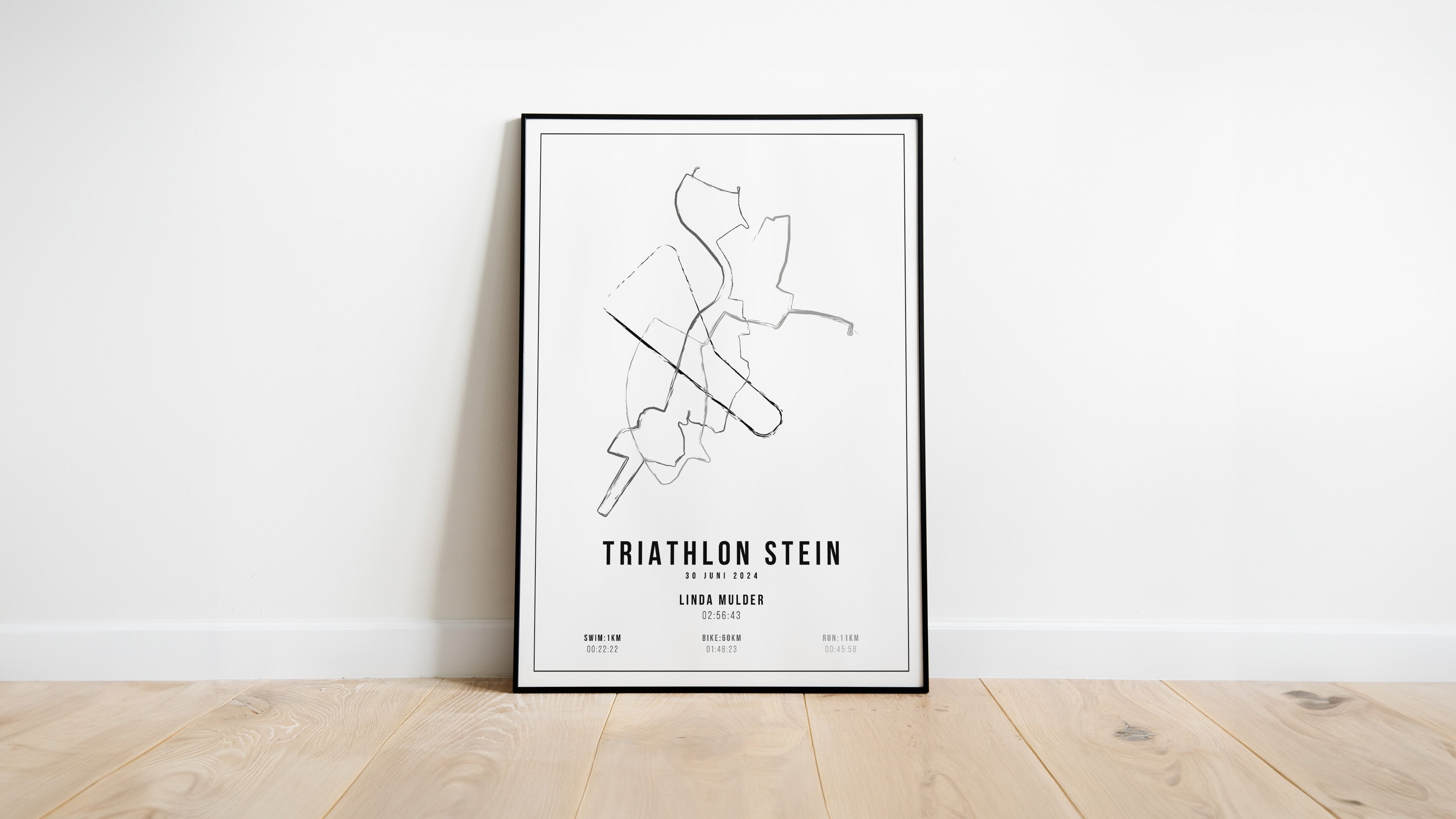Triathlon Stein - Handmade Drawing - Poster