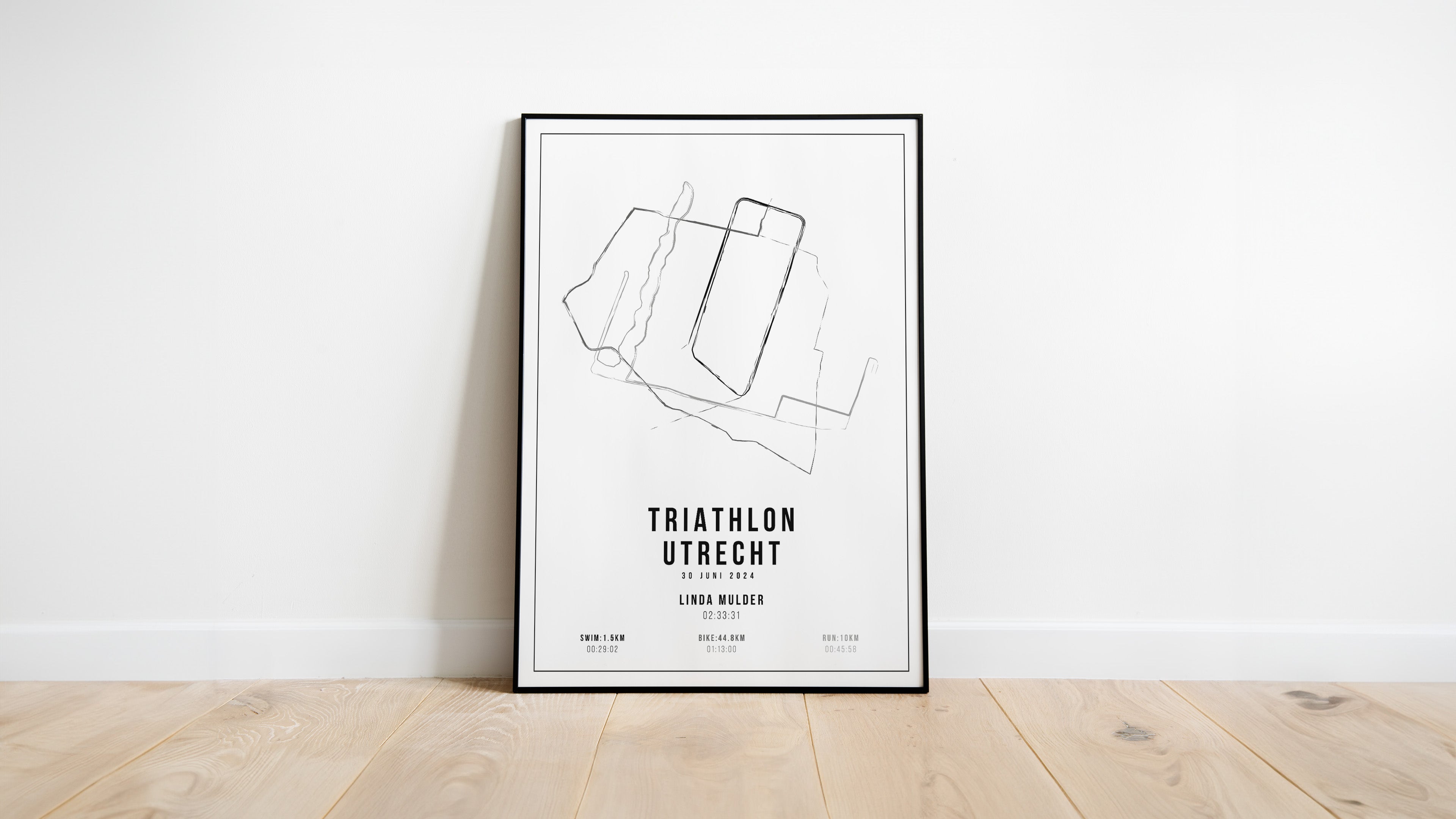 Triathlon Utrecht - Handmade Drawing - Poster