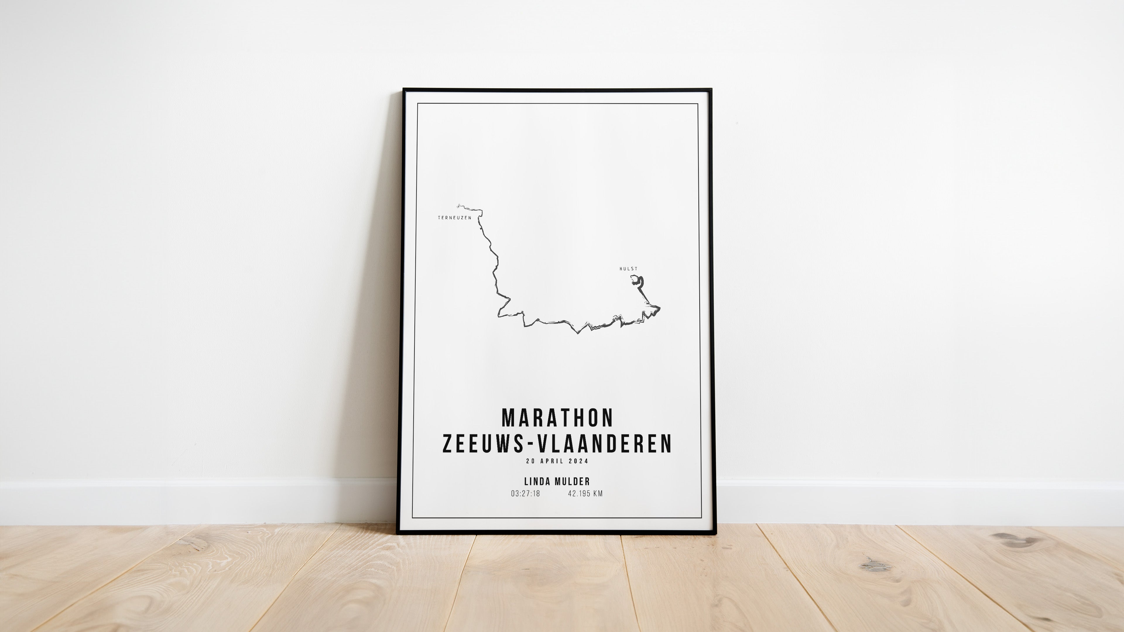 Marathon Zeeuws-Vlaanderen - Handmade Drawing - Poster
