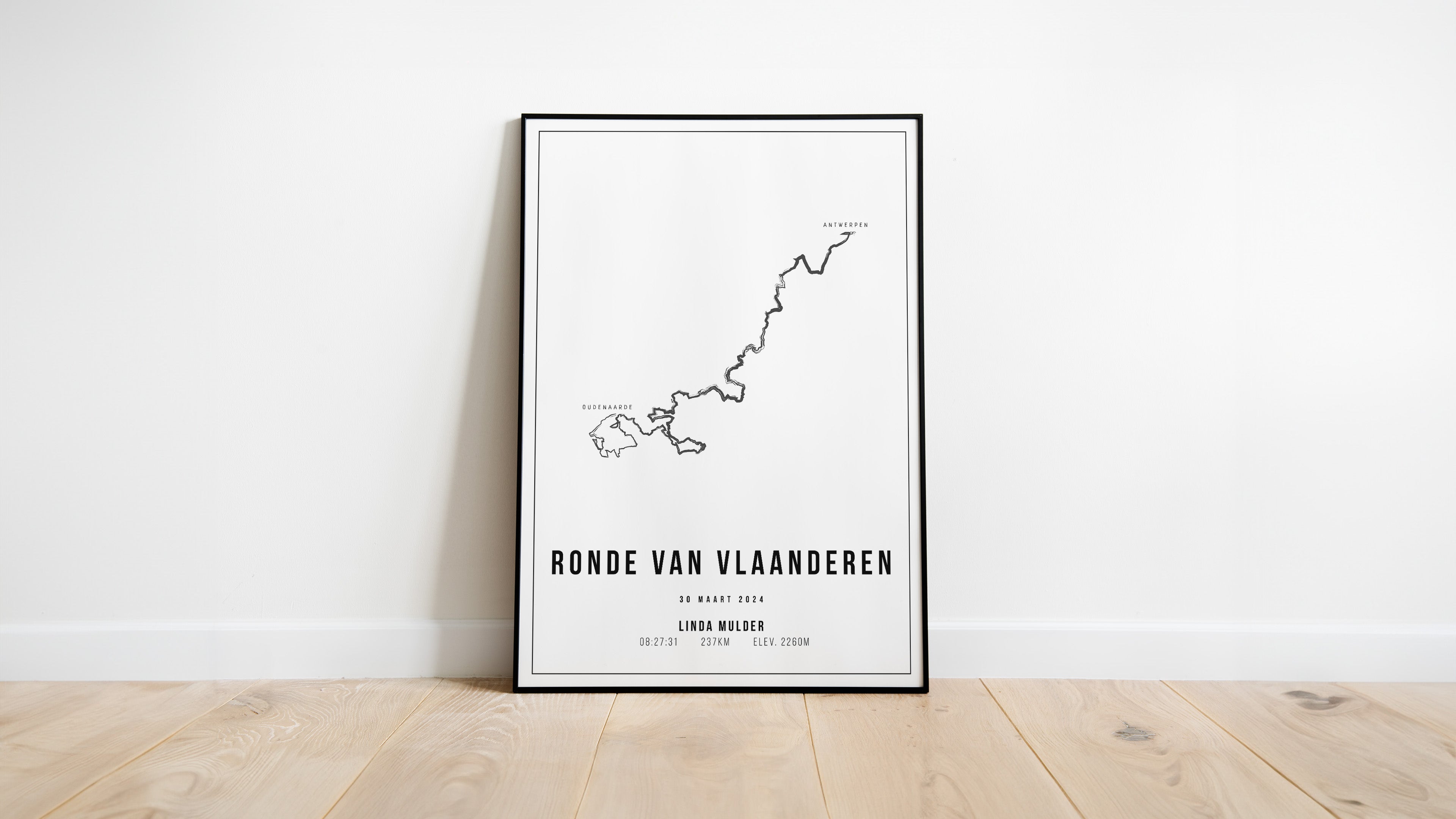 Ronde van Vlaanderen 237KM - Handmade Drawing - Poster