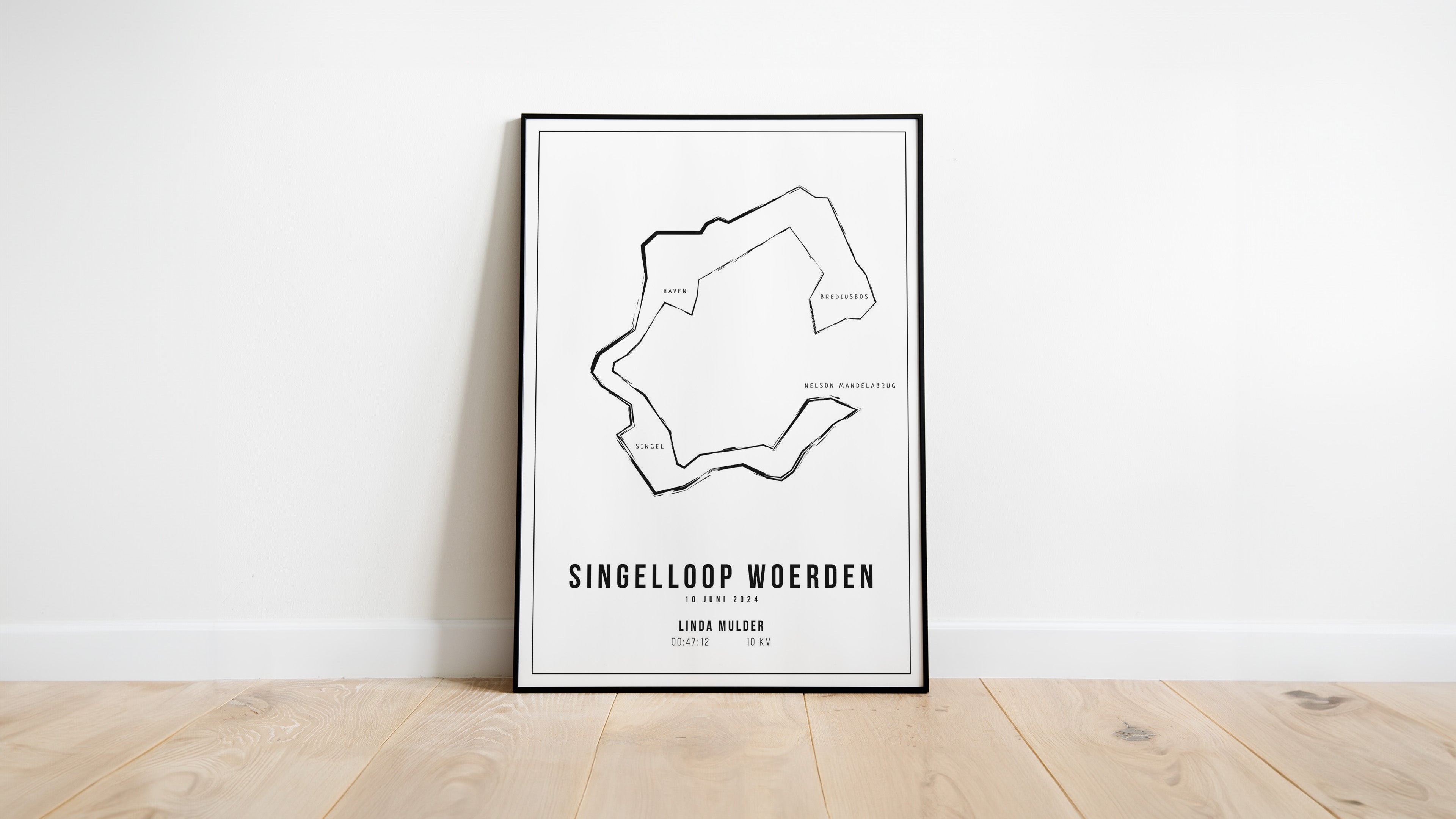 Singelloop Woerden - Handmade Drawing - Poster