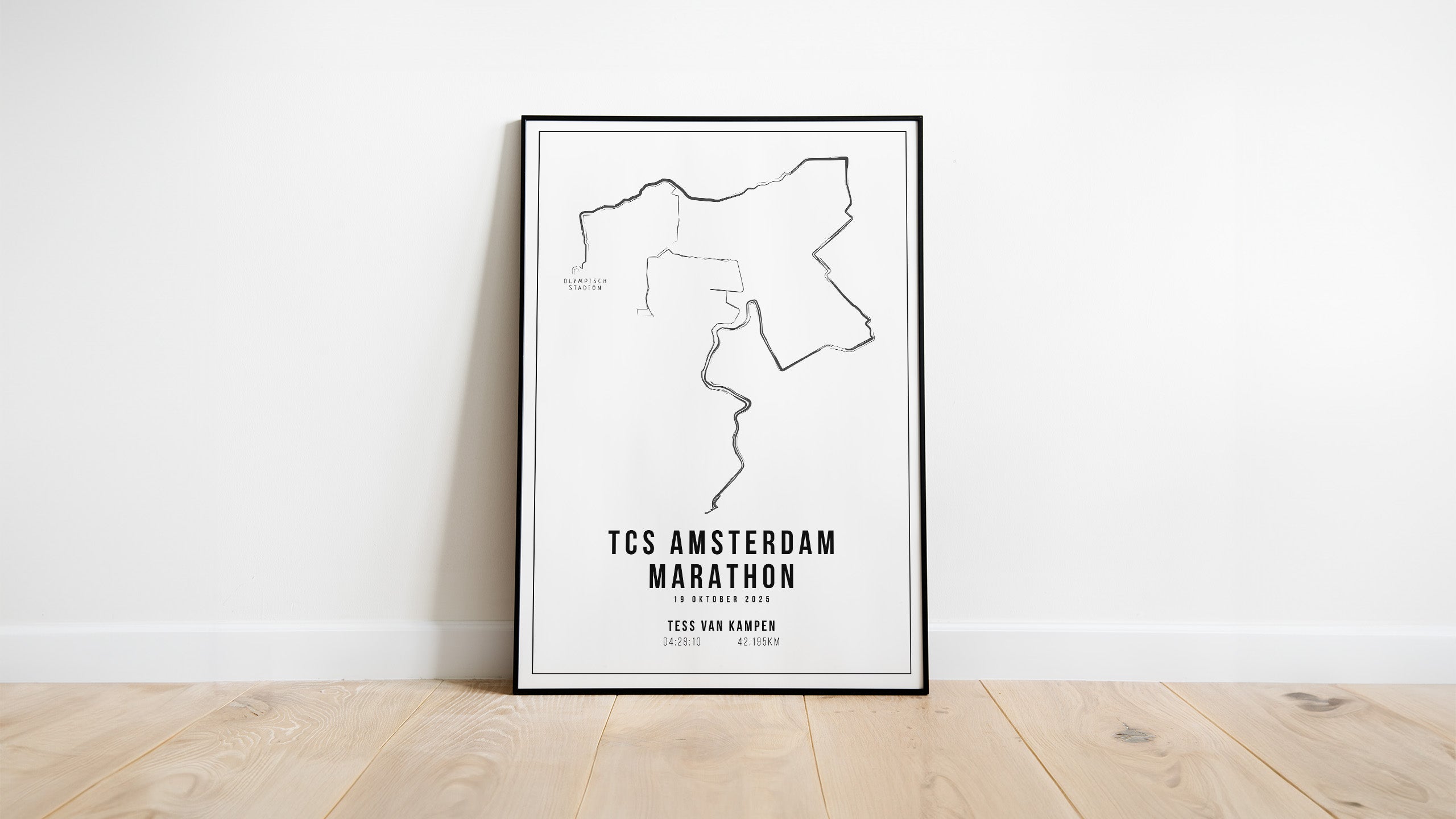 Amsterdam Marathon 2025 I Handmade Drawing I Poster