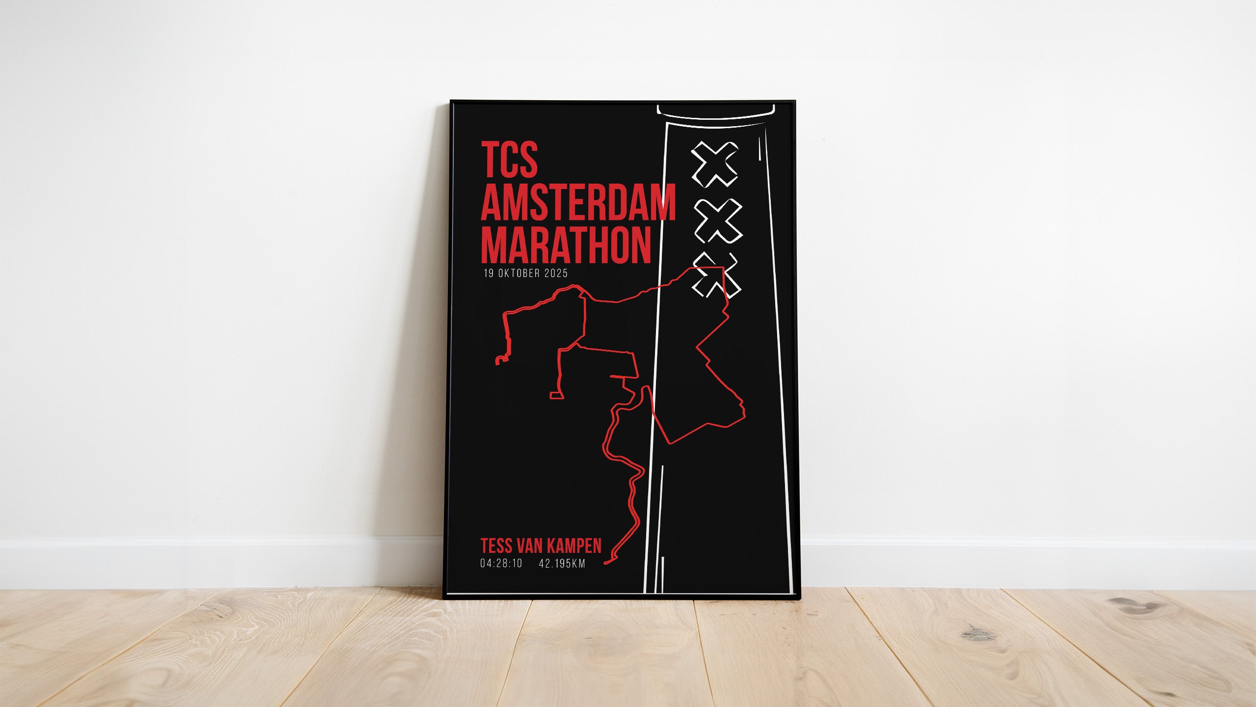 Amsterdam Marathon 2025 I Limited Edition Black I Poster