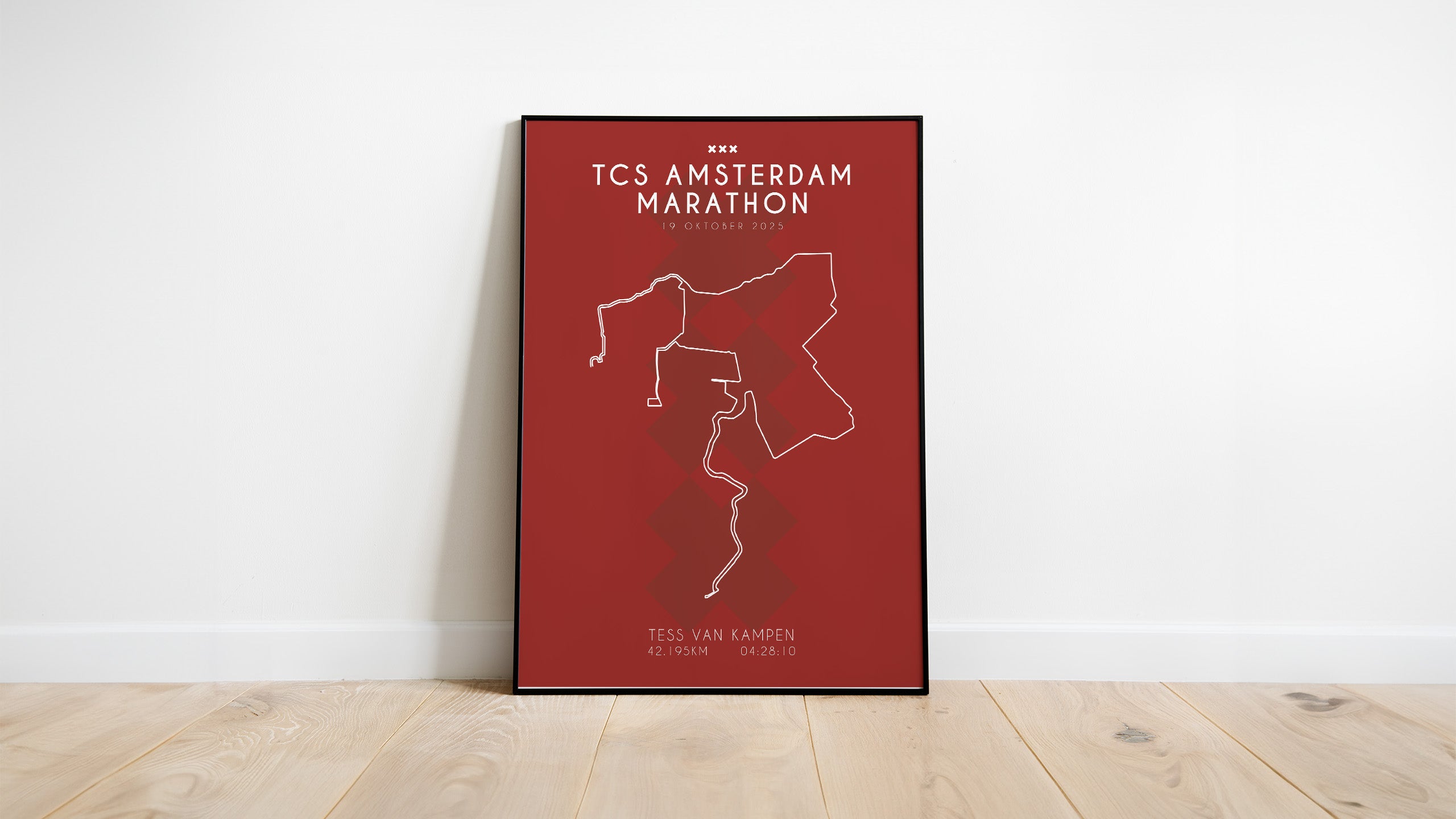 Amsterdam Marathon 2025 I Limited Edition Red I Poster