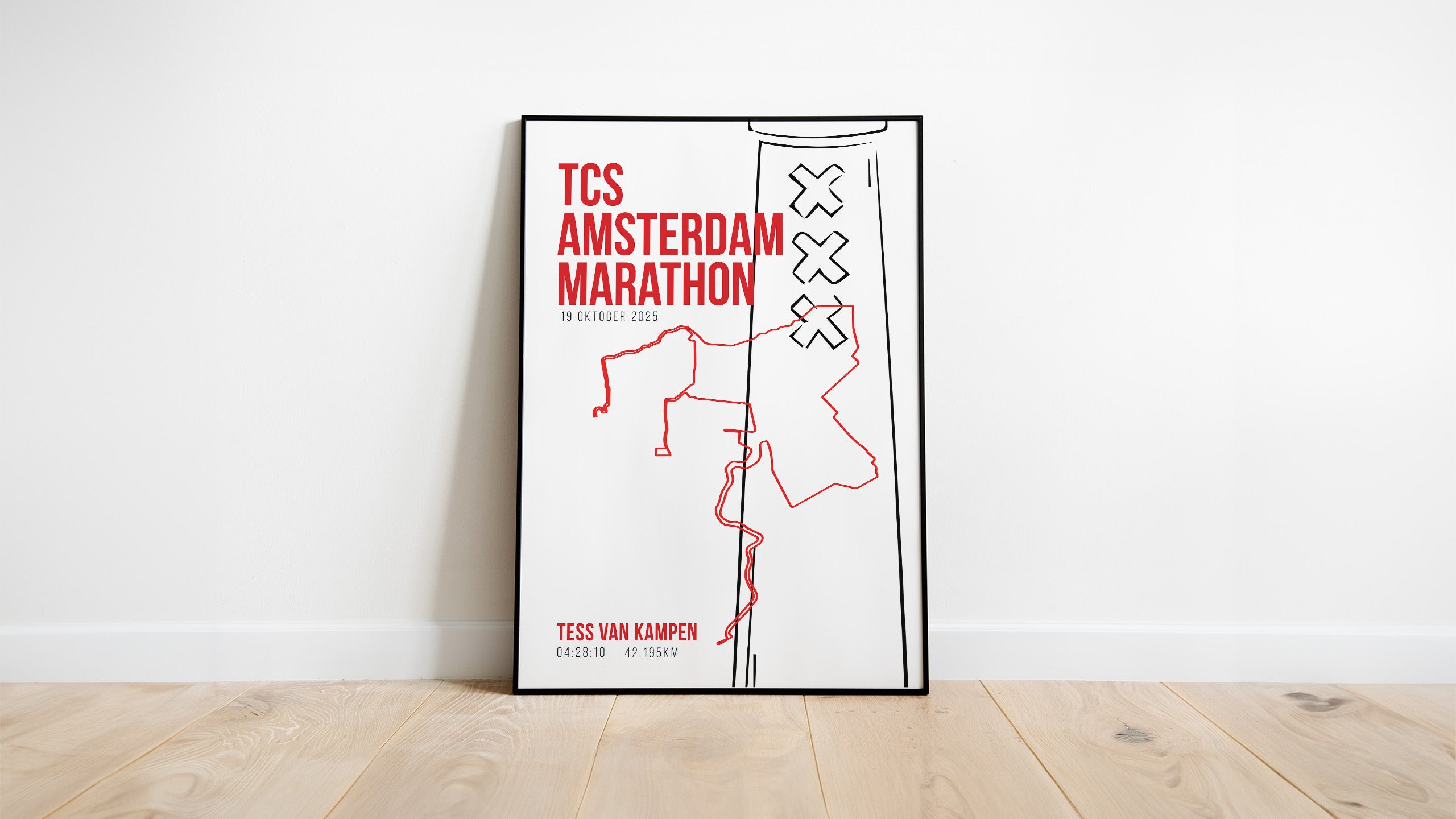 Amsterdam Marathon 2025 I Limited Edition White I Poster