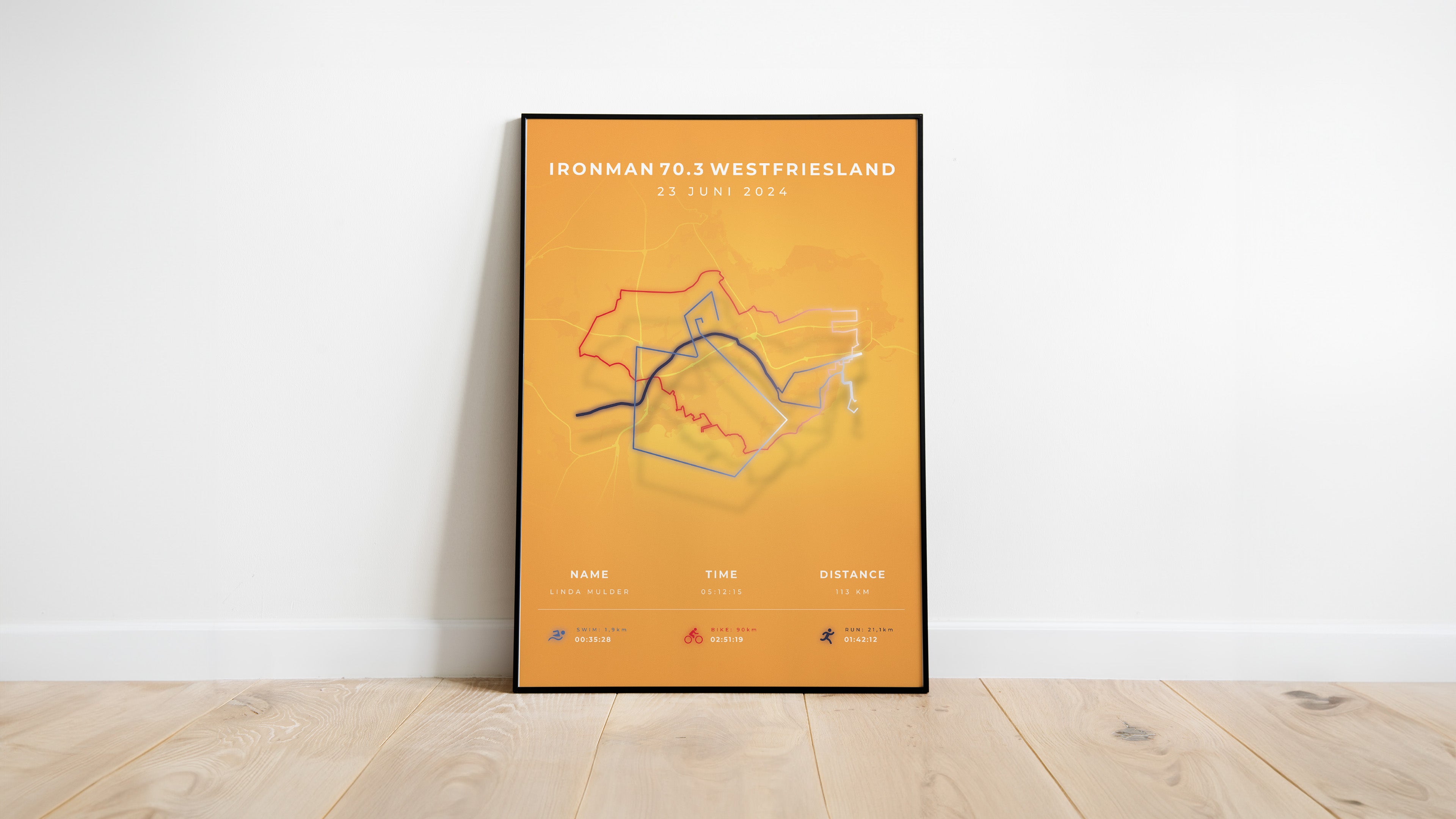 Ironman 70.3 Westfriesland - Modern Citymap - Poster