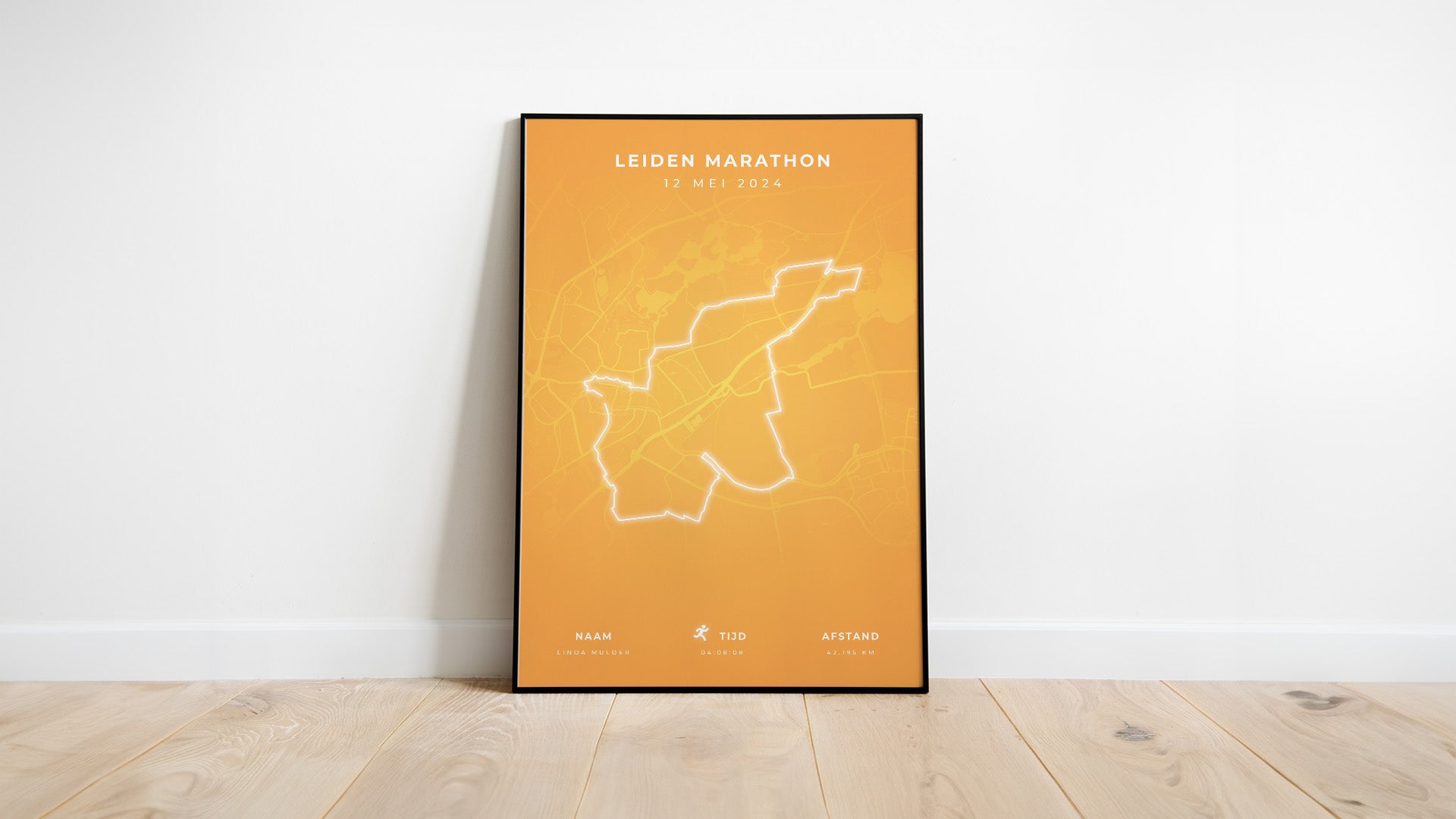 Leiden Marathon - Modern Citymap - Poster