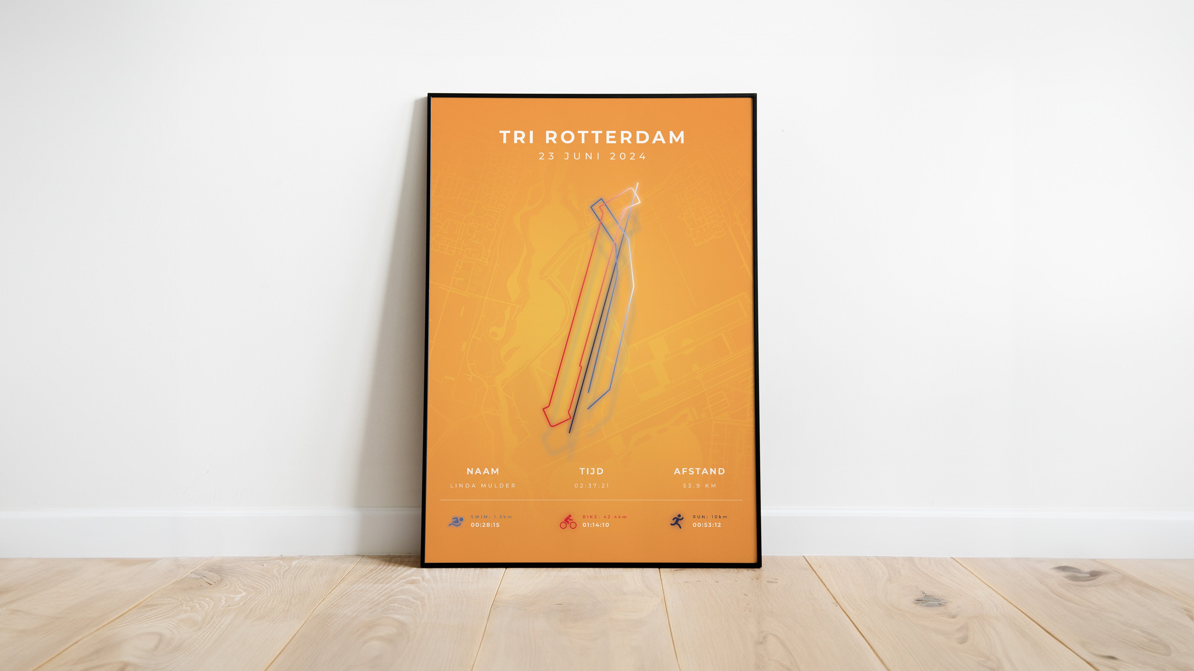Tri Rotterdam - Modern Citymap - Poster
