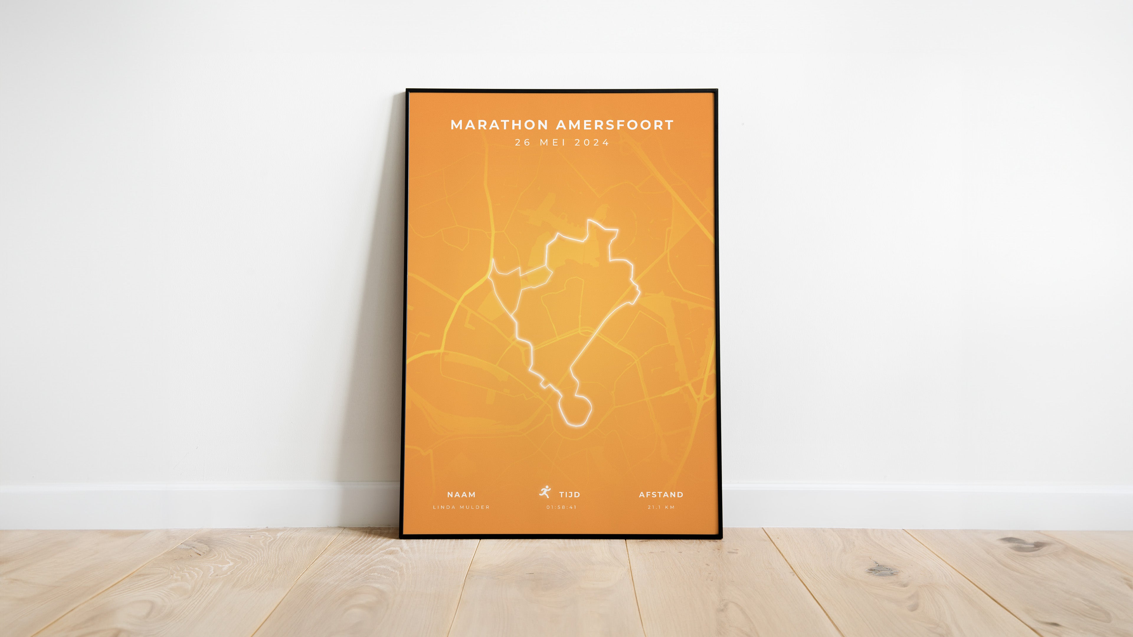 Marathon Amersfoort - Modern Citymap - Poster