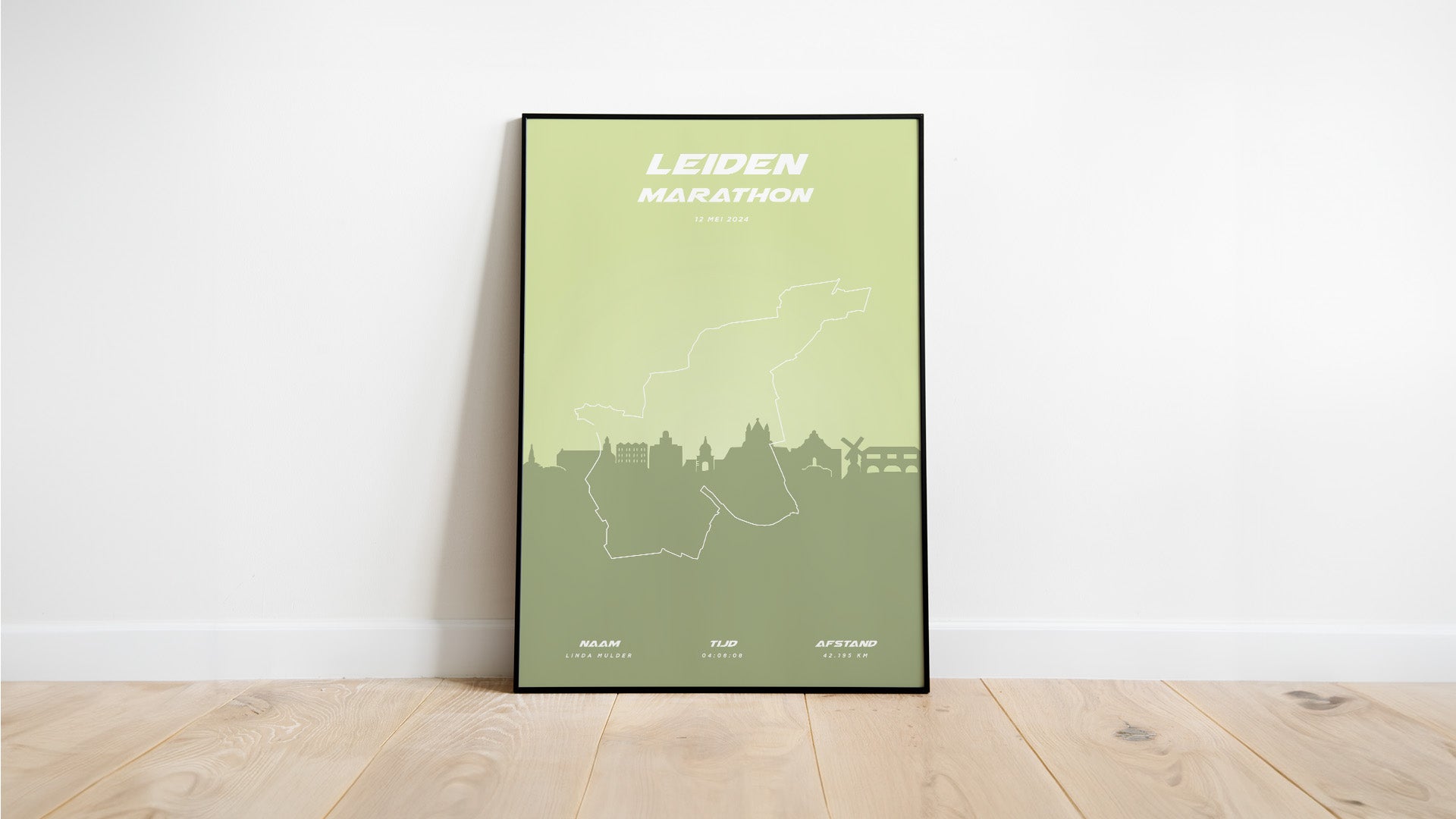 Leiden Marathon - Pastel Skyline - Poster