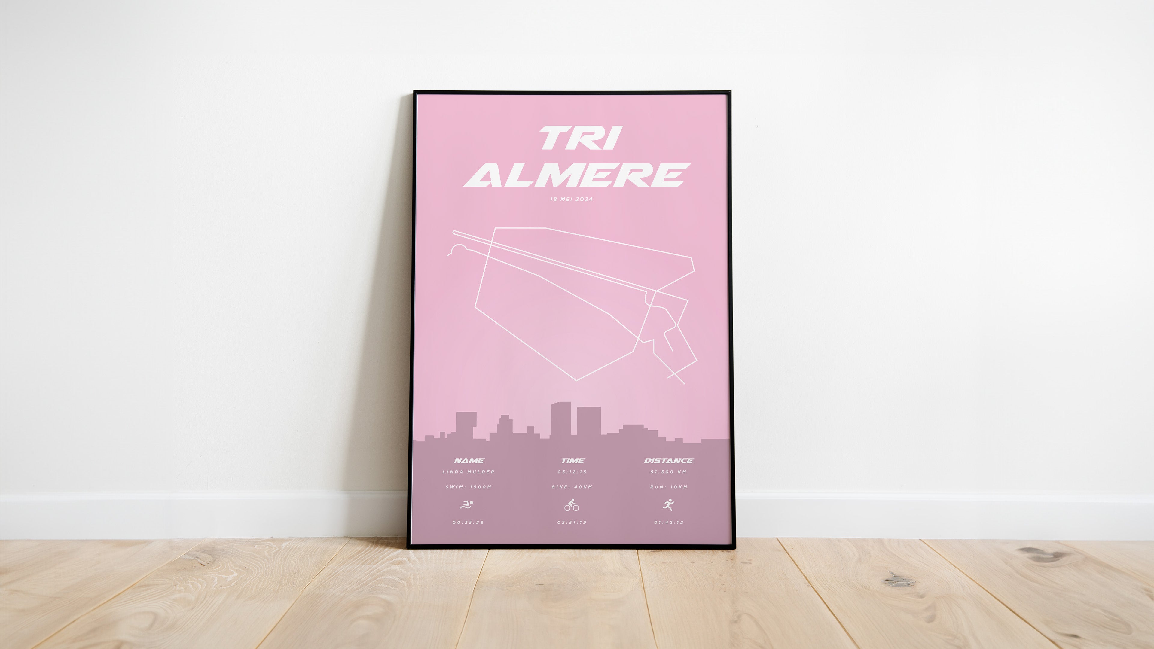 Tri Almere 2025 I Pastel Skyline I Poster