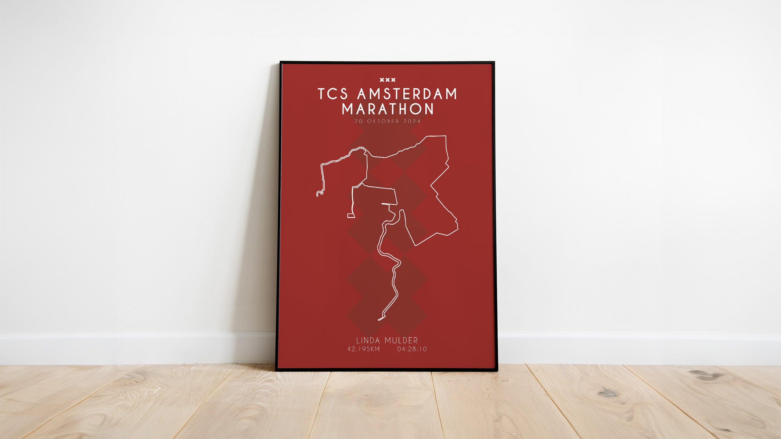 Amsterdam Marathon 2024 I Limited Edition Red I Poster