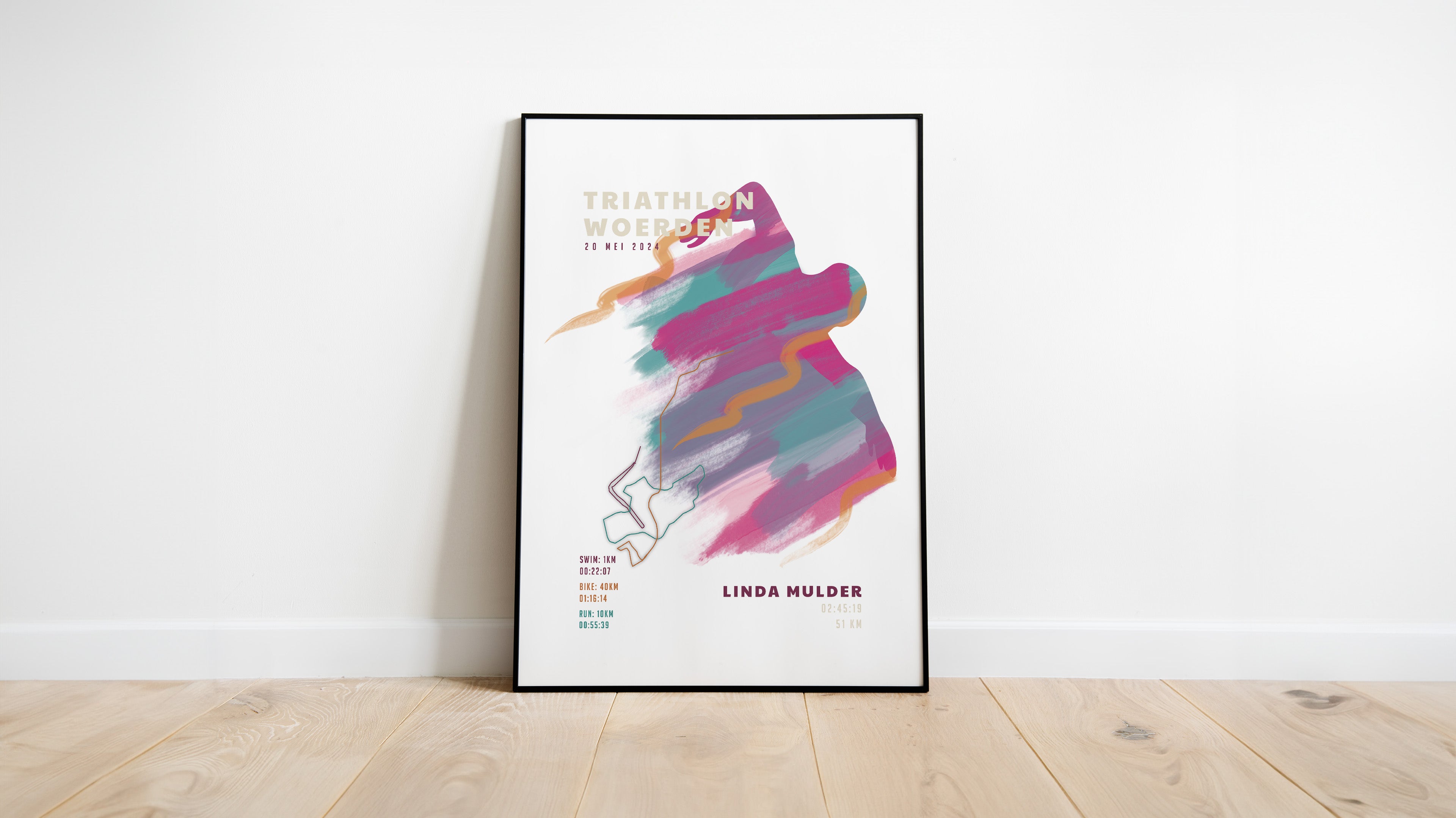 Triathlon Woerden - Sportive Art - Poster