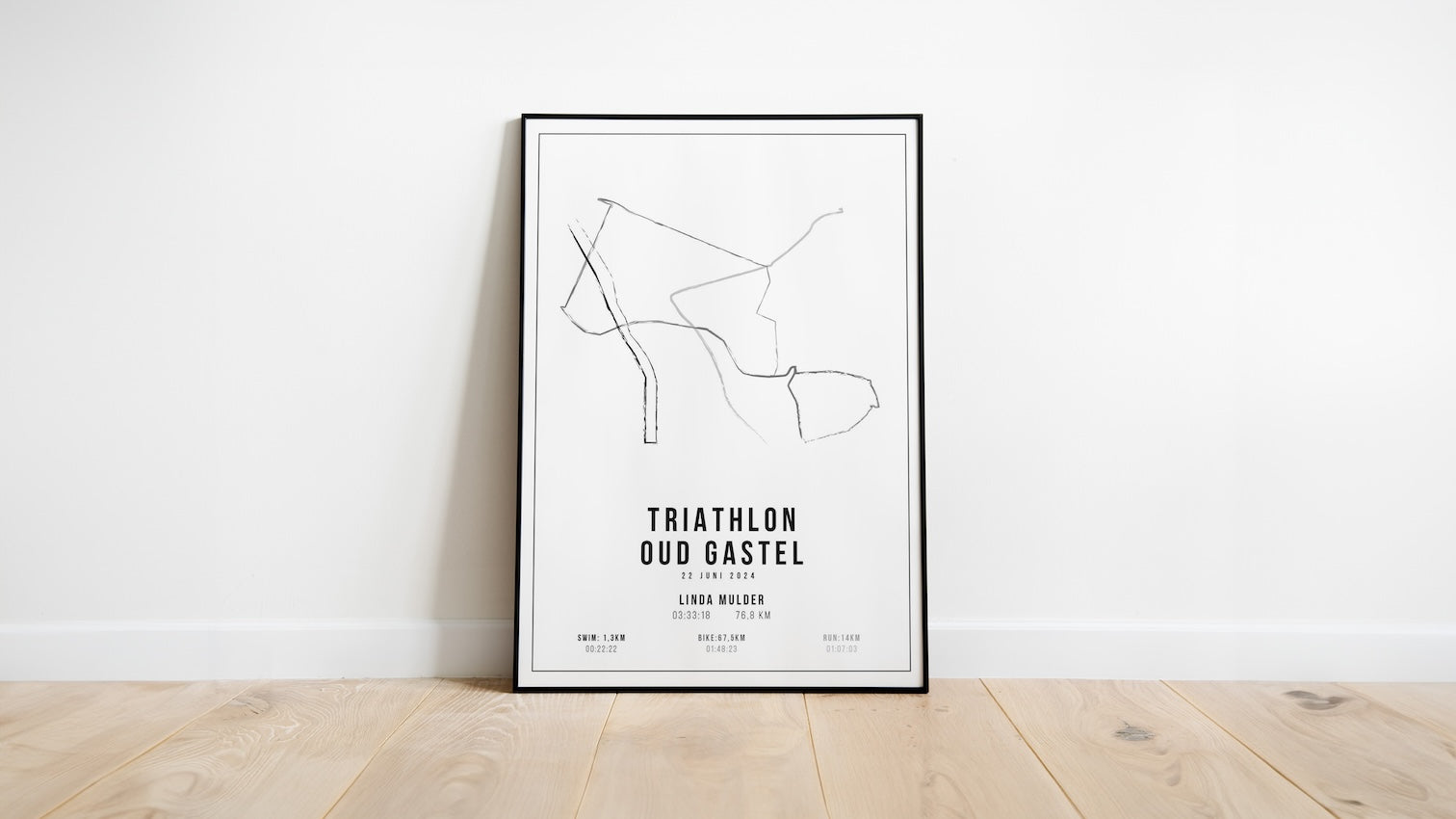 Triathlon Oud Gastel - Handmade Drawing - Poster