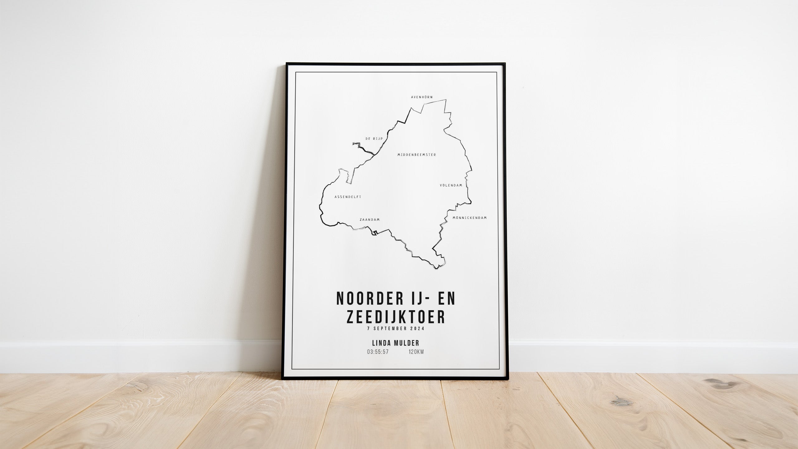 Poster met naam I Noorder IJ- en Zeedijktoer 2024 I Handmade Drawing