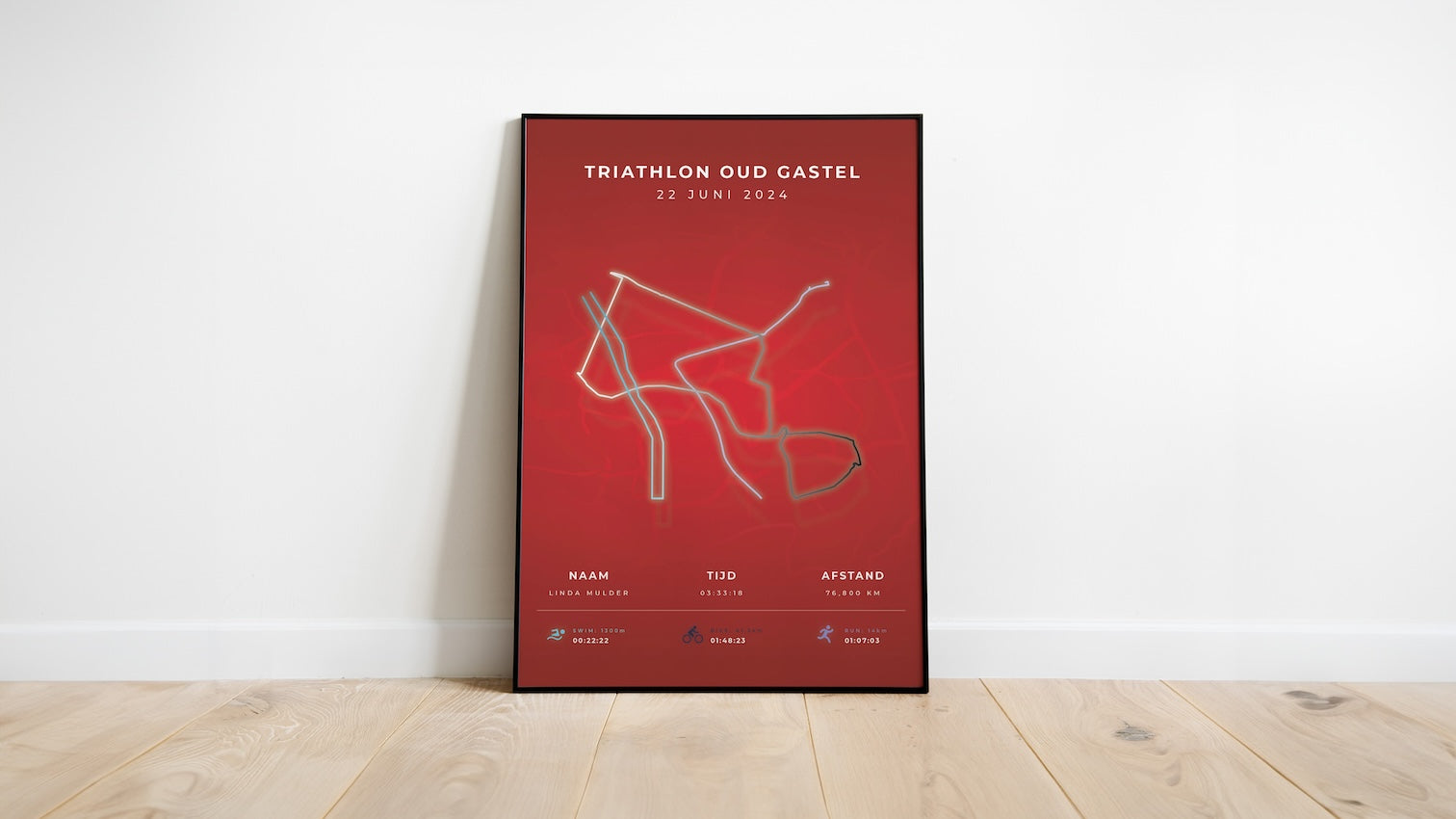 Triathlon Oud Gastel - Modern Citymap - Poster