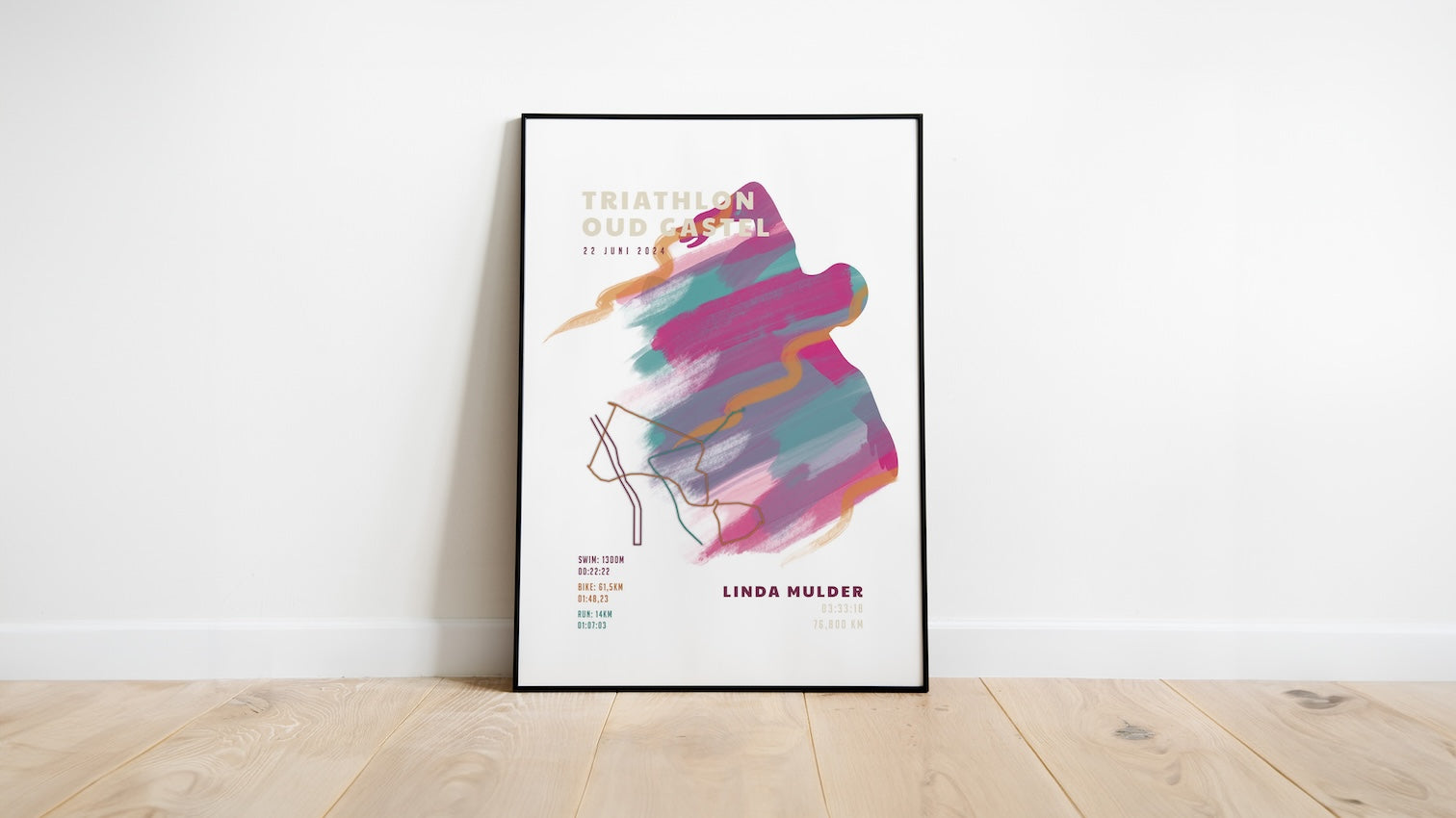 Triathlon Oud Gastel - Sportive Art - Poster