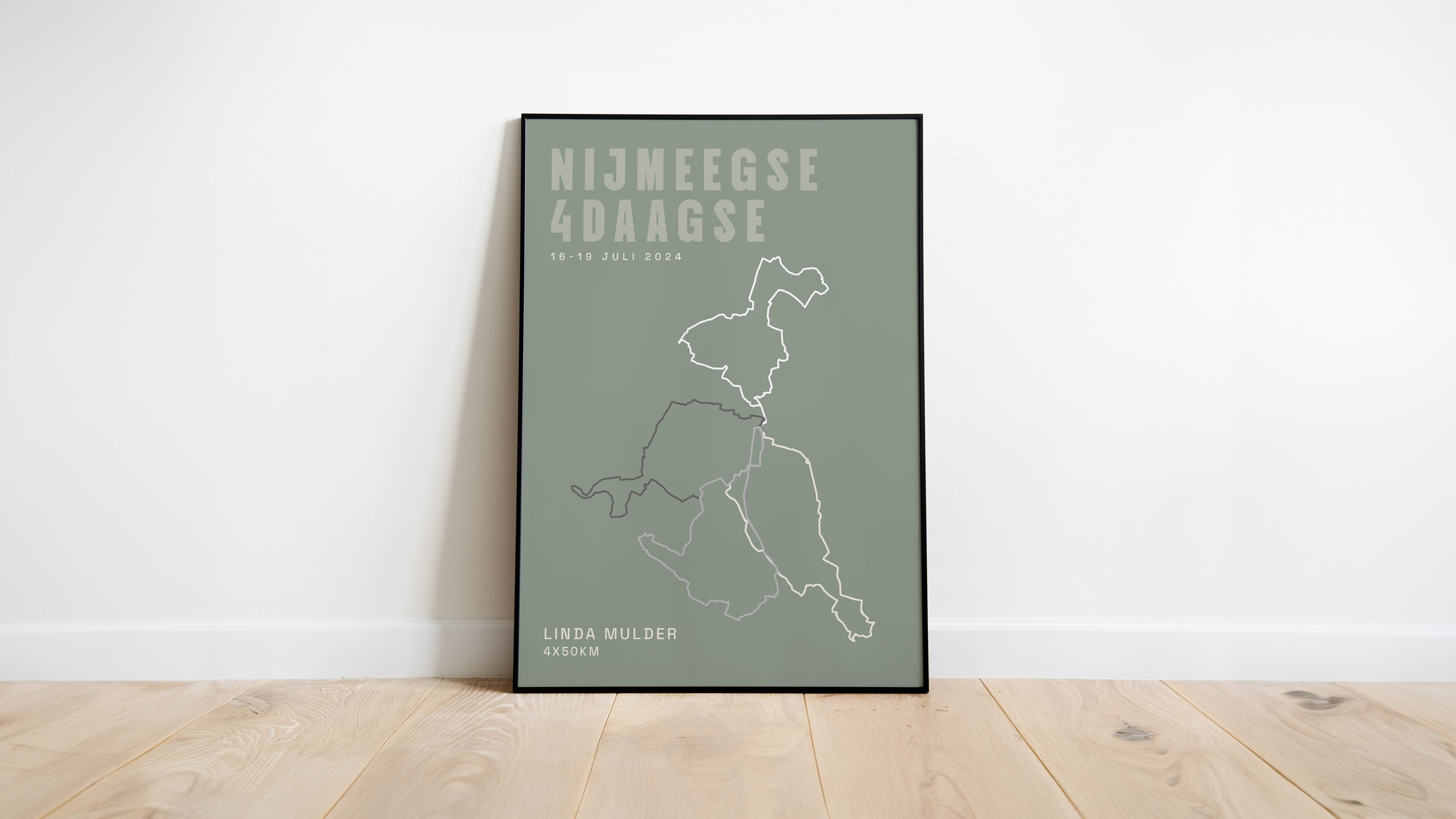 2024 Nijmeegse 4Daagse poster met naam! (4 afstanden)